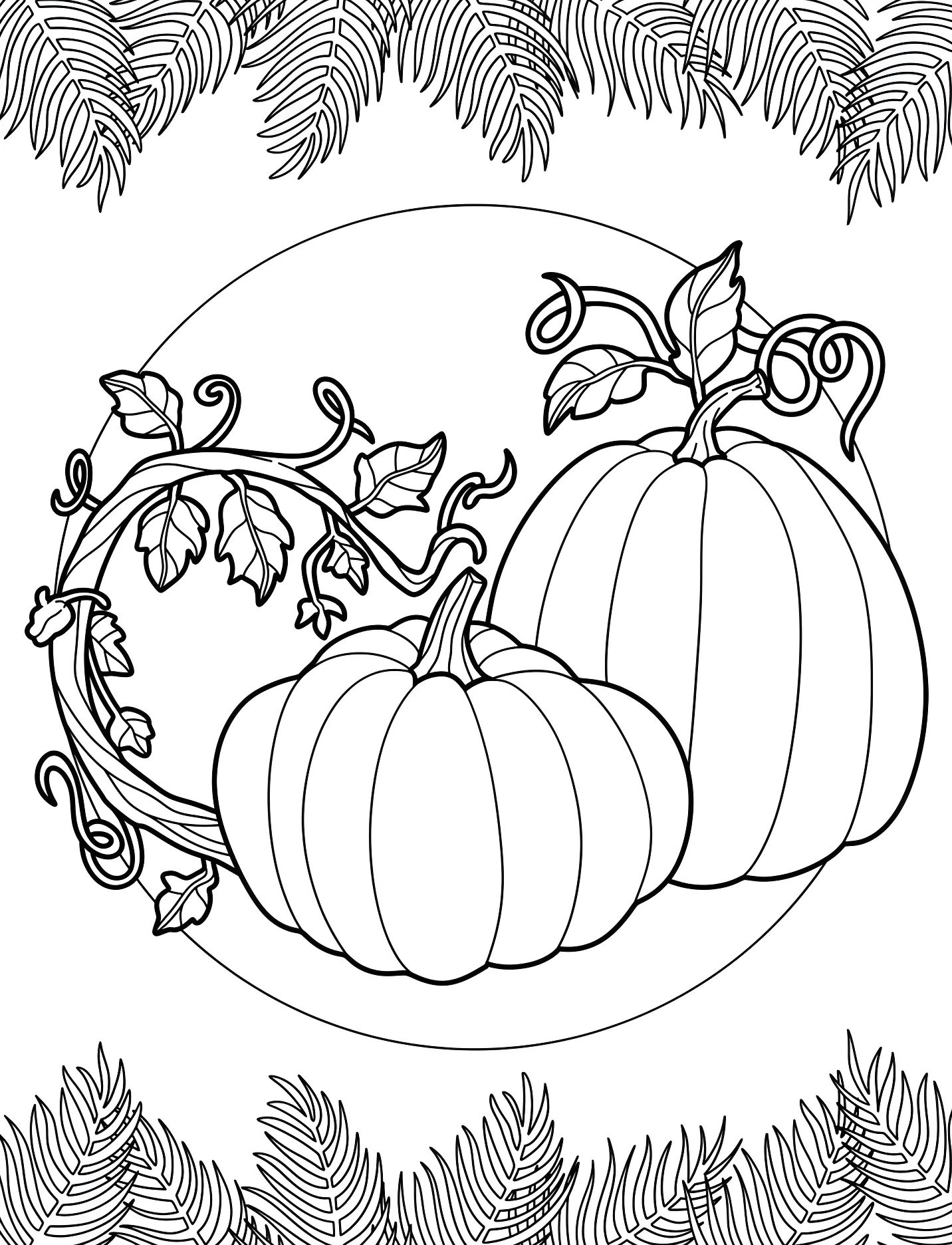 Две тыквы разного размера для детей №17481. Хэллоуин (Halloween). Тыквы.