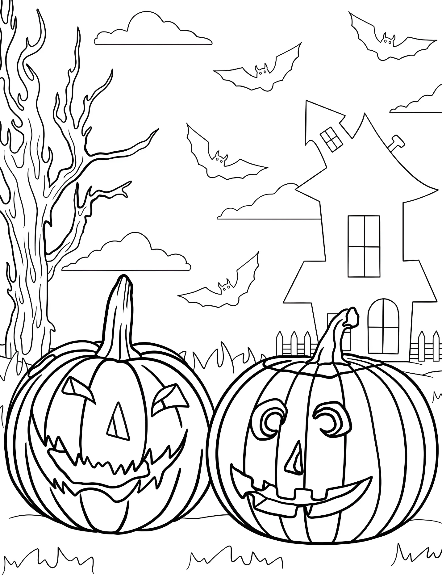 Веселые тыквы на Хэллоуин для детей №17157. Хэллоуин (Halloween). Светильники Джека.