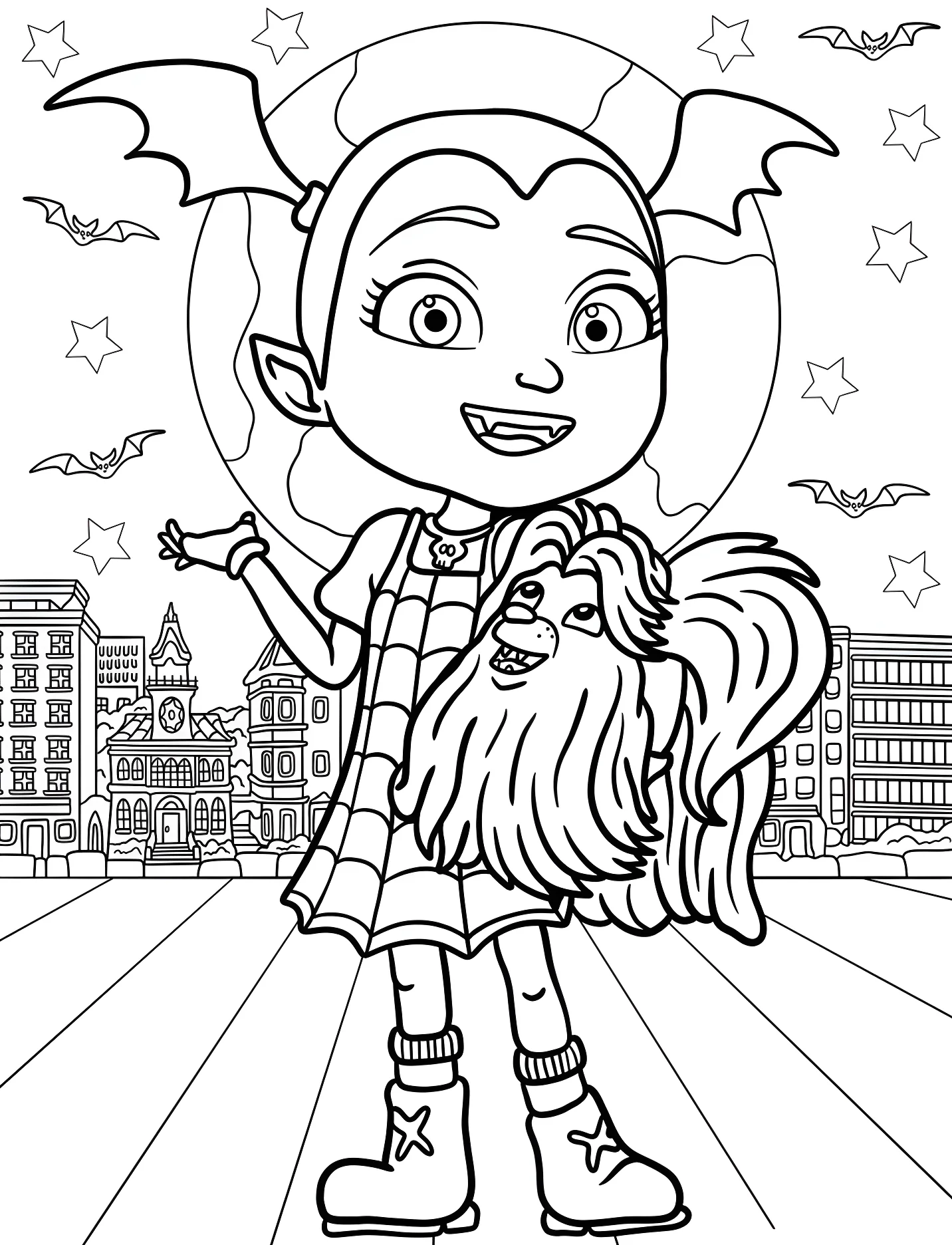 Вампирина и волчонок для детей №17743. Хэллоуин (Halloween). Вампирина (Vampirina).