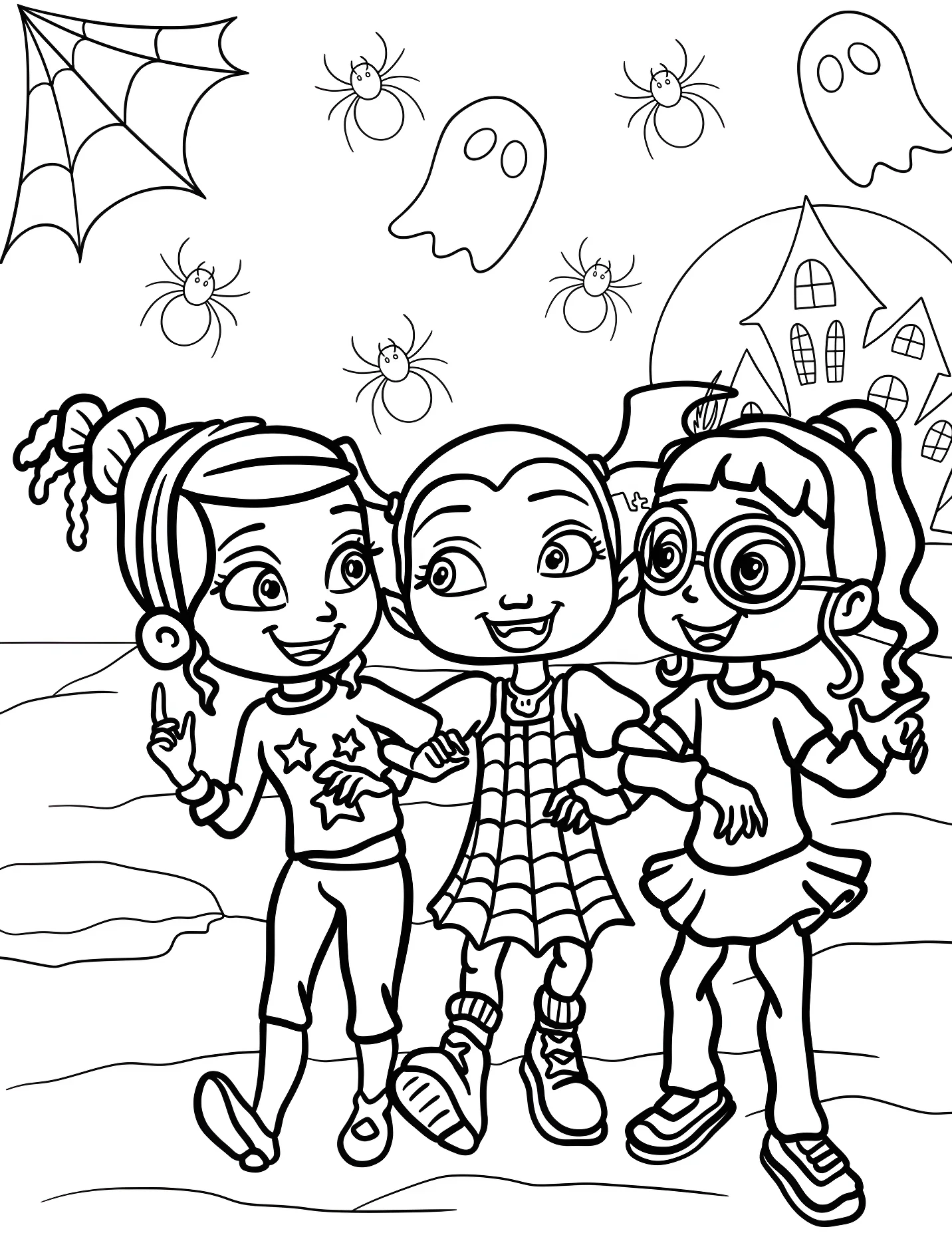Вампирина с друзьями на прогулке №17747. Хэллоуин (Halloween). Вампирина (Vampirina).