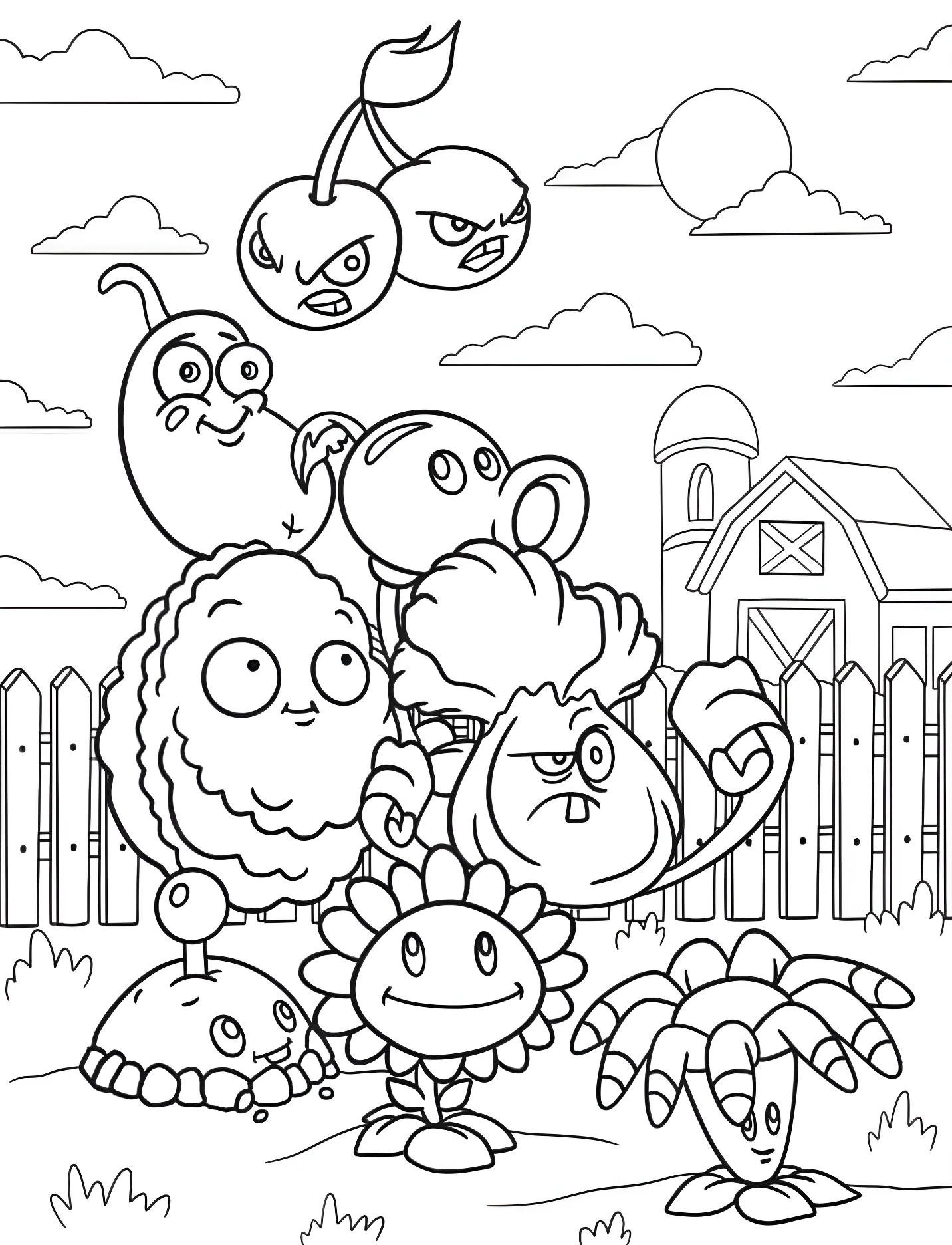 Забавные растения из игры Plants vs Zombies №17403. Хэллоуин (Halloween). Растения против зомби (Plants vs. Zombies).