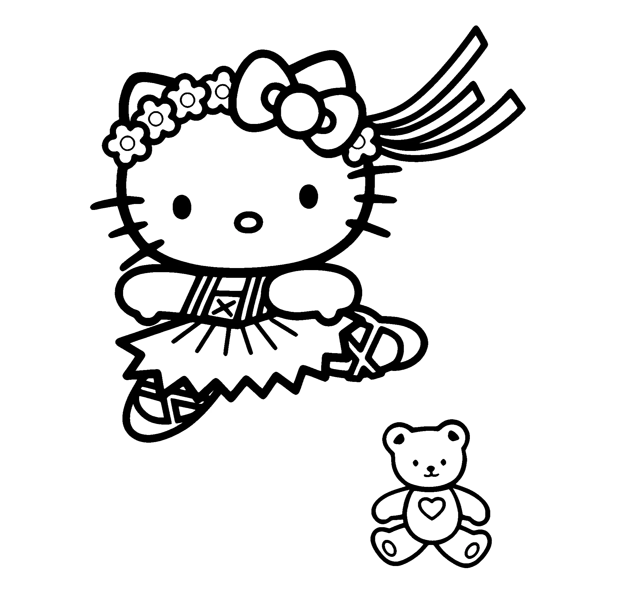 Kitty на танцах, картинка №9629. Популярные раскраски. Хелло Китти.