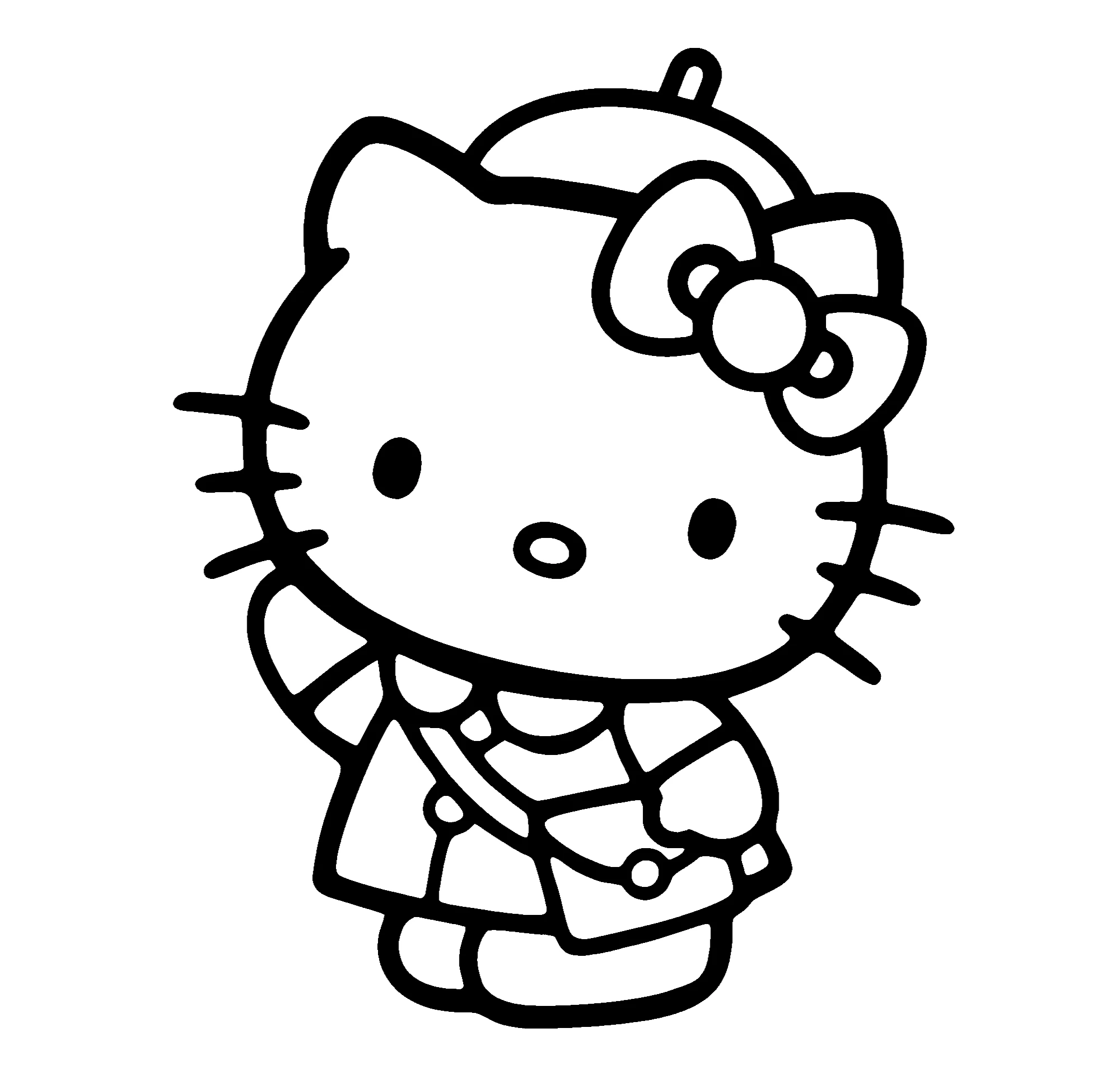 Kitty почтальон, раскраска для детей №9651. Популярные раскраски. Хелло Китти.