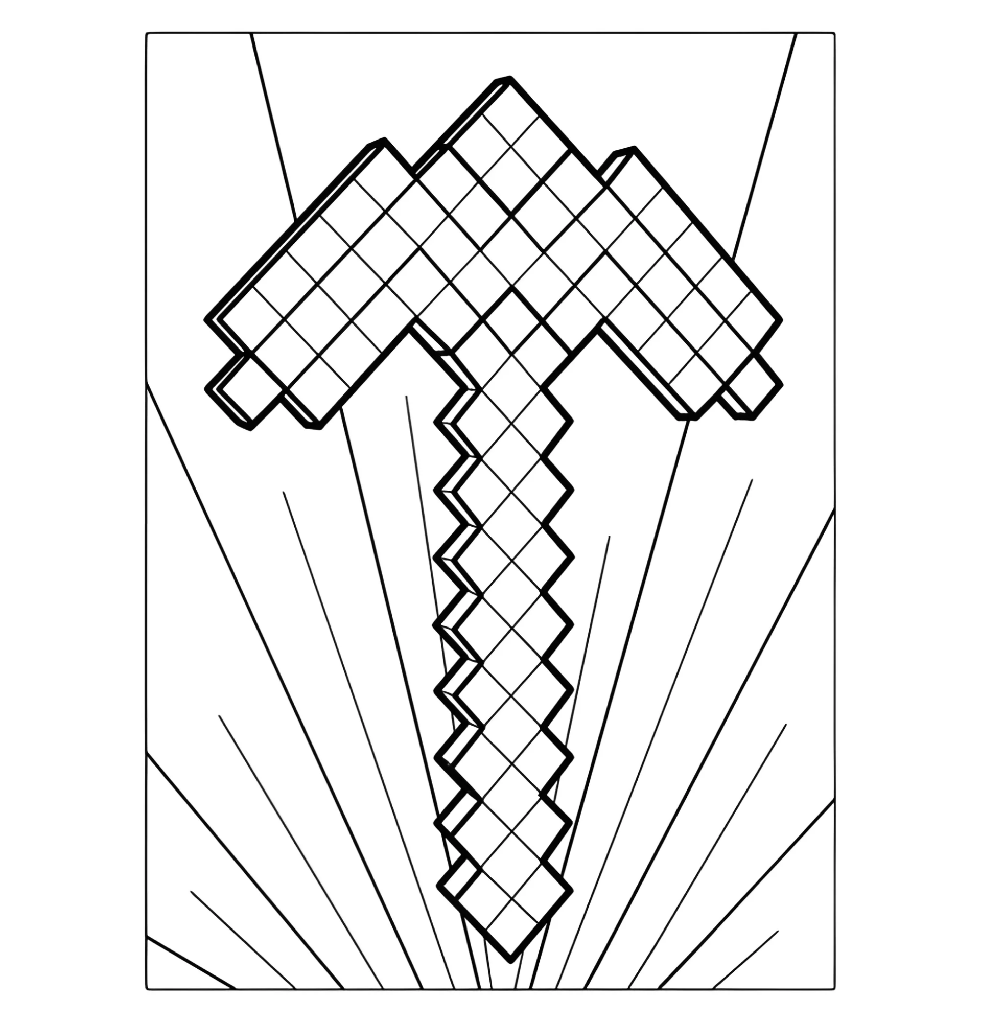 Кирка Майнкрафт №3194. Раскраски из игр. Майнкрафт.