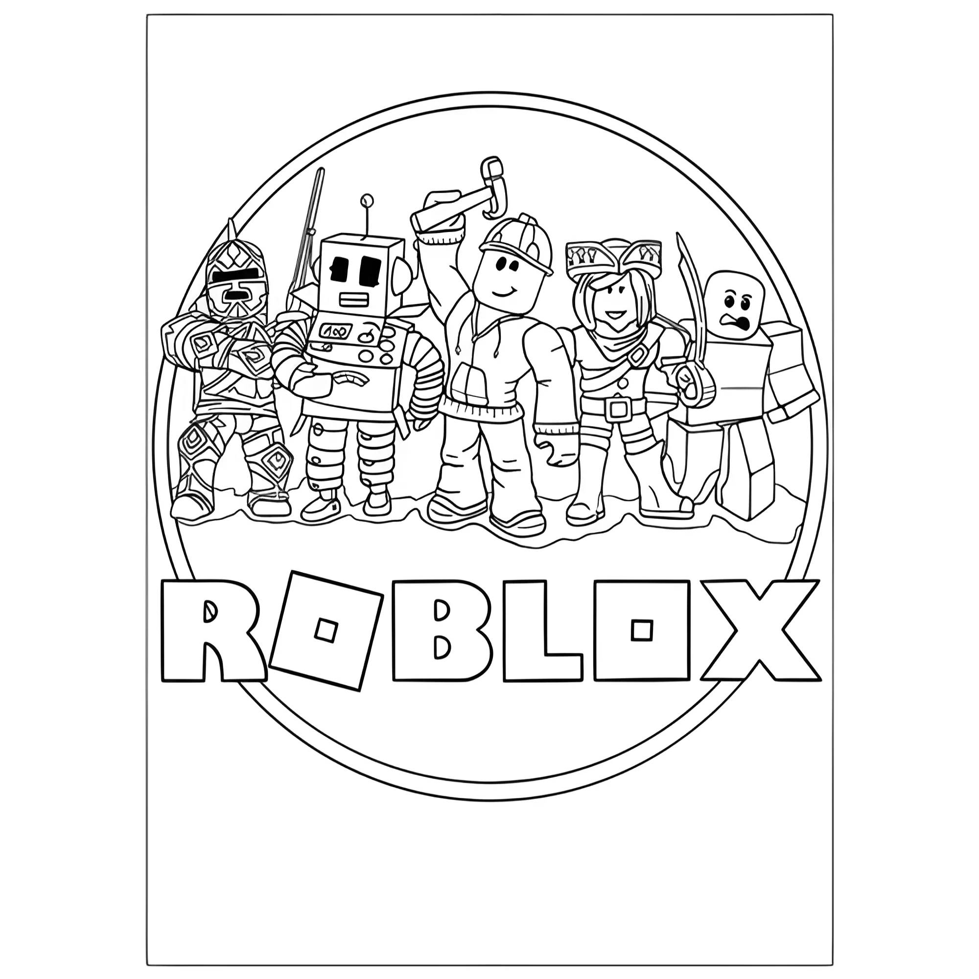 Лого Роблокс №3982. Раскраски из игр. Роблокс.