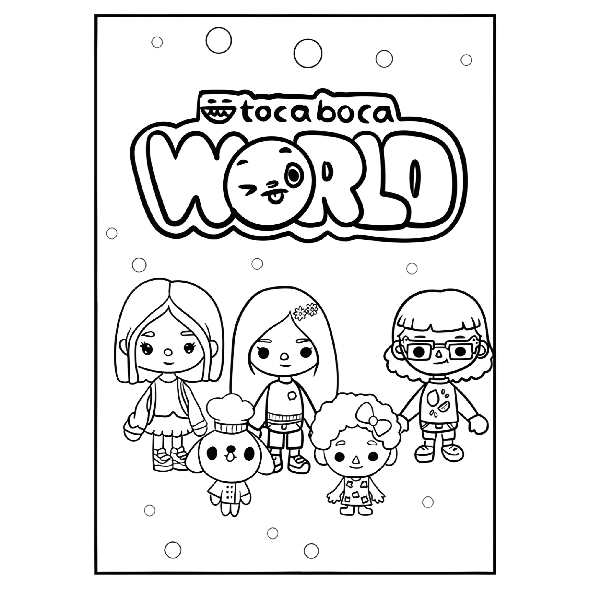 Милые друзья Тока Бока №3855. Раскраски из игр. Тока Бока (Toca Boca).