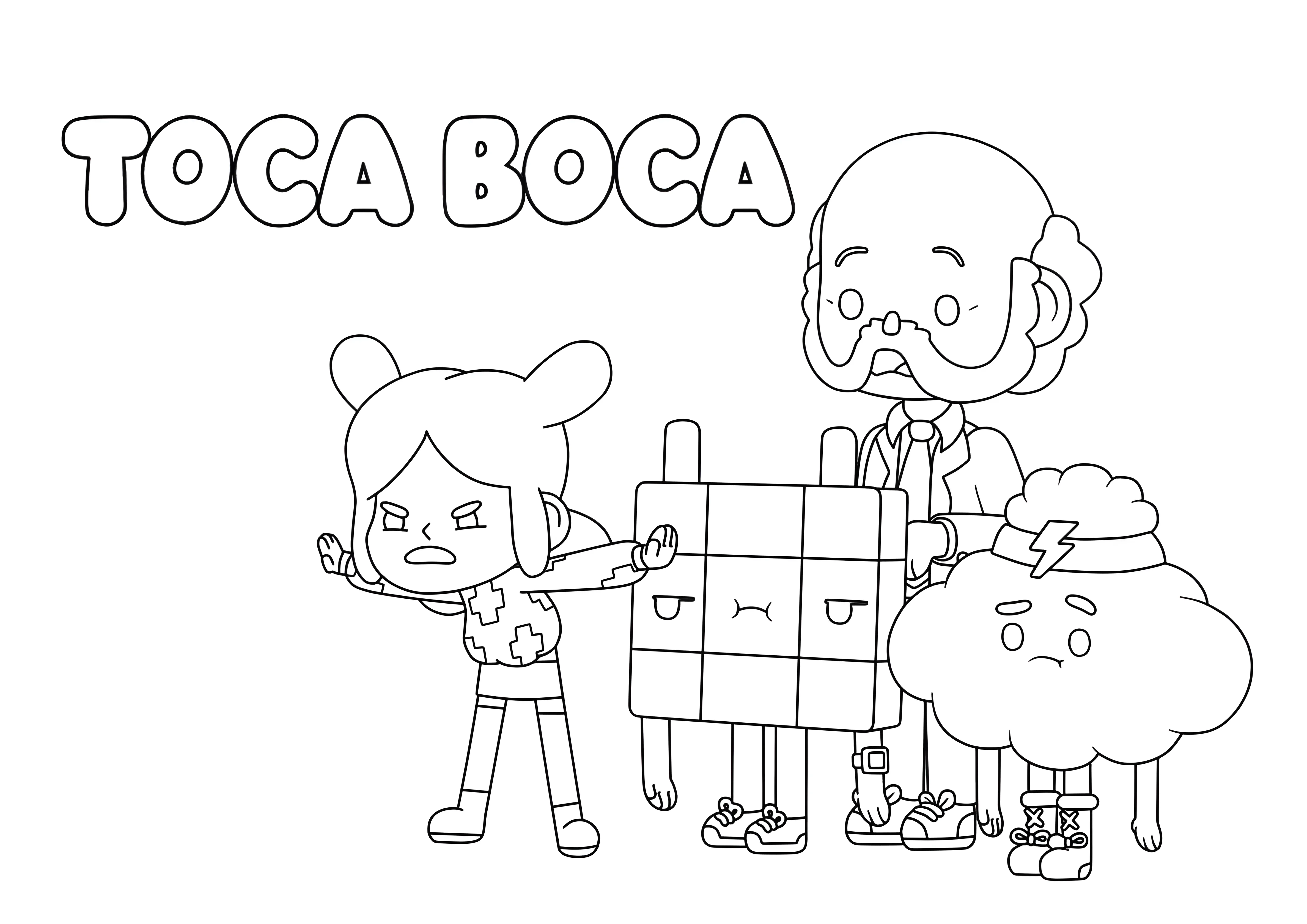 Конфликт №3955. Раскраски из игр. Тока Бока (Toca Boca).