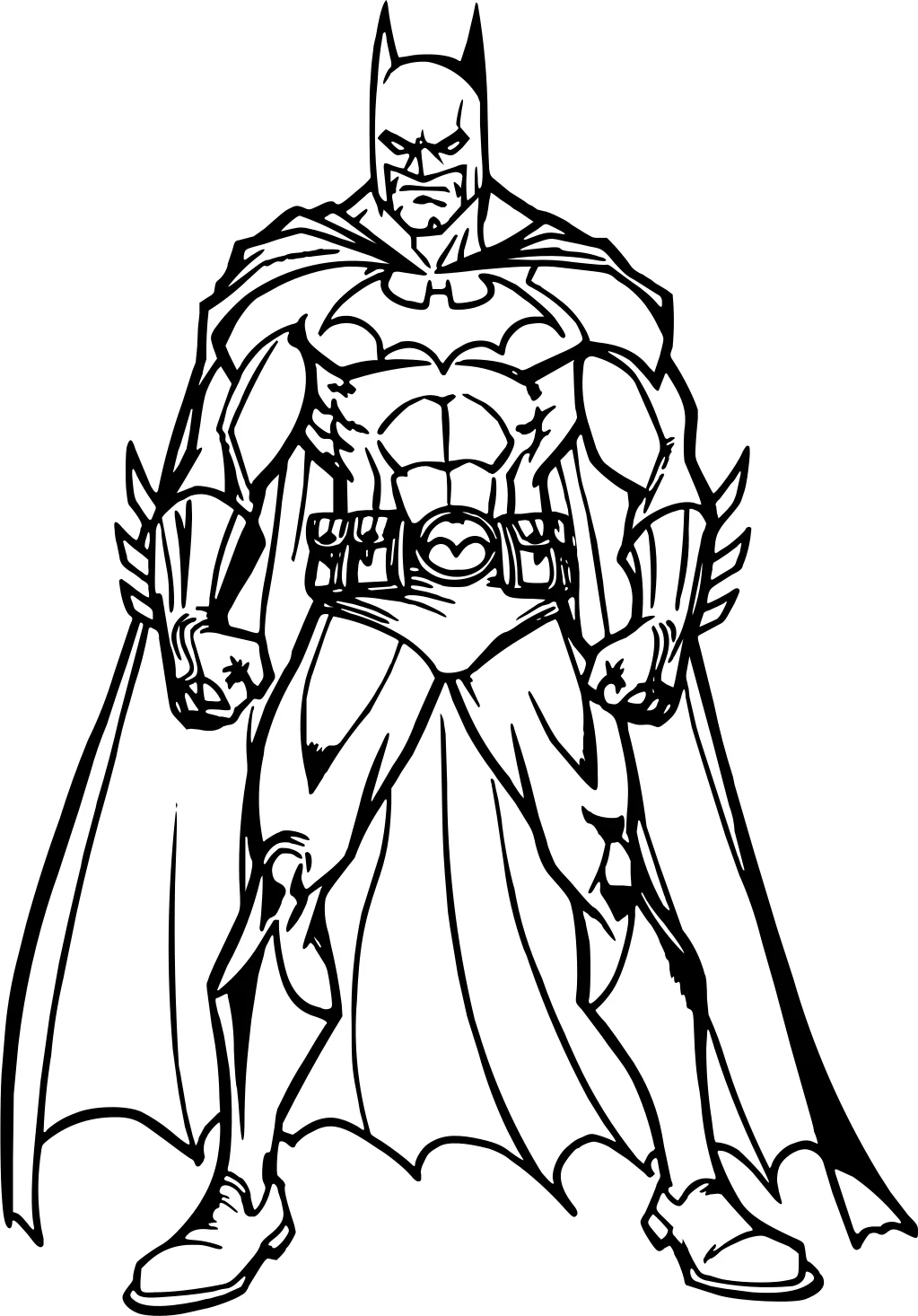 Batman с шипами №4726. Раскраски из комиксов. Бэтмен.