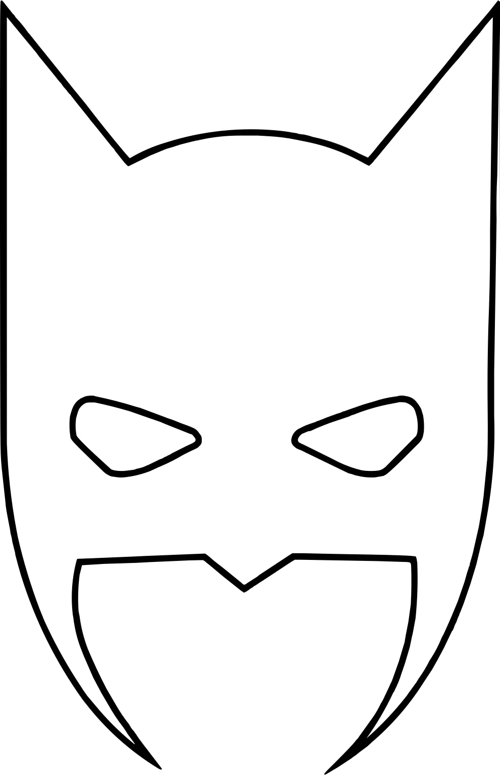 Маска Batman раскраска №4670. Раскраски из комиксов. Бэтмен.