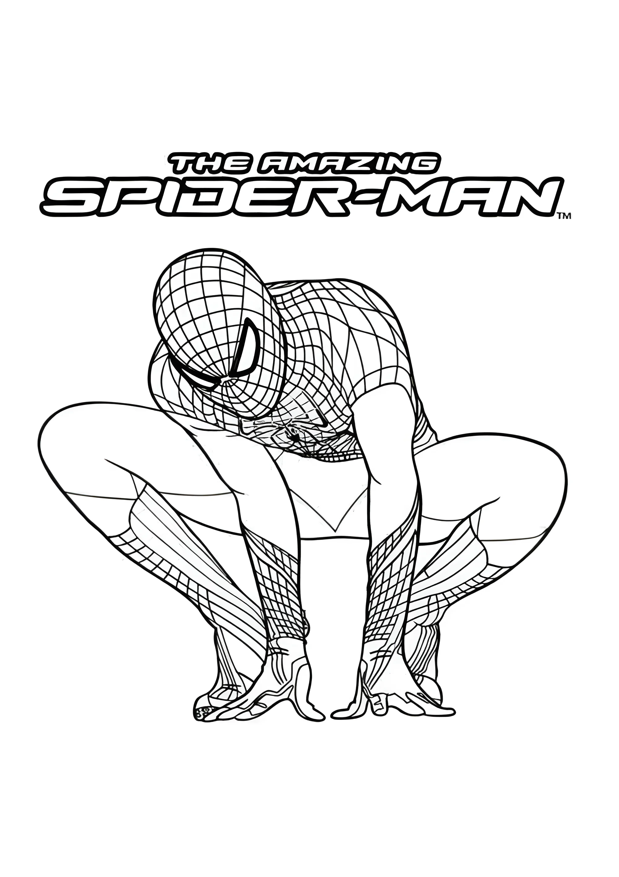 Spider Man, Человек Паук, распечатать А4 №1650. Раскраски из мультиков. Человек Паук.