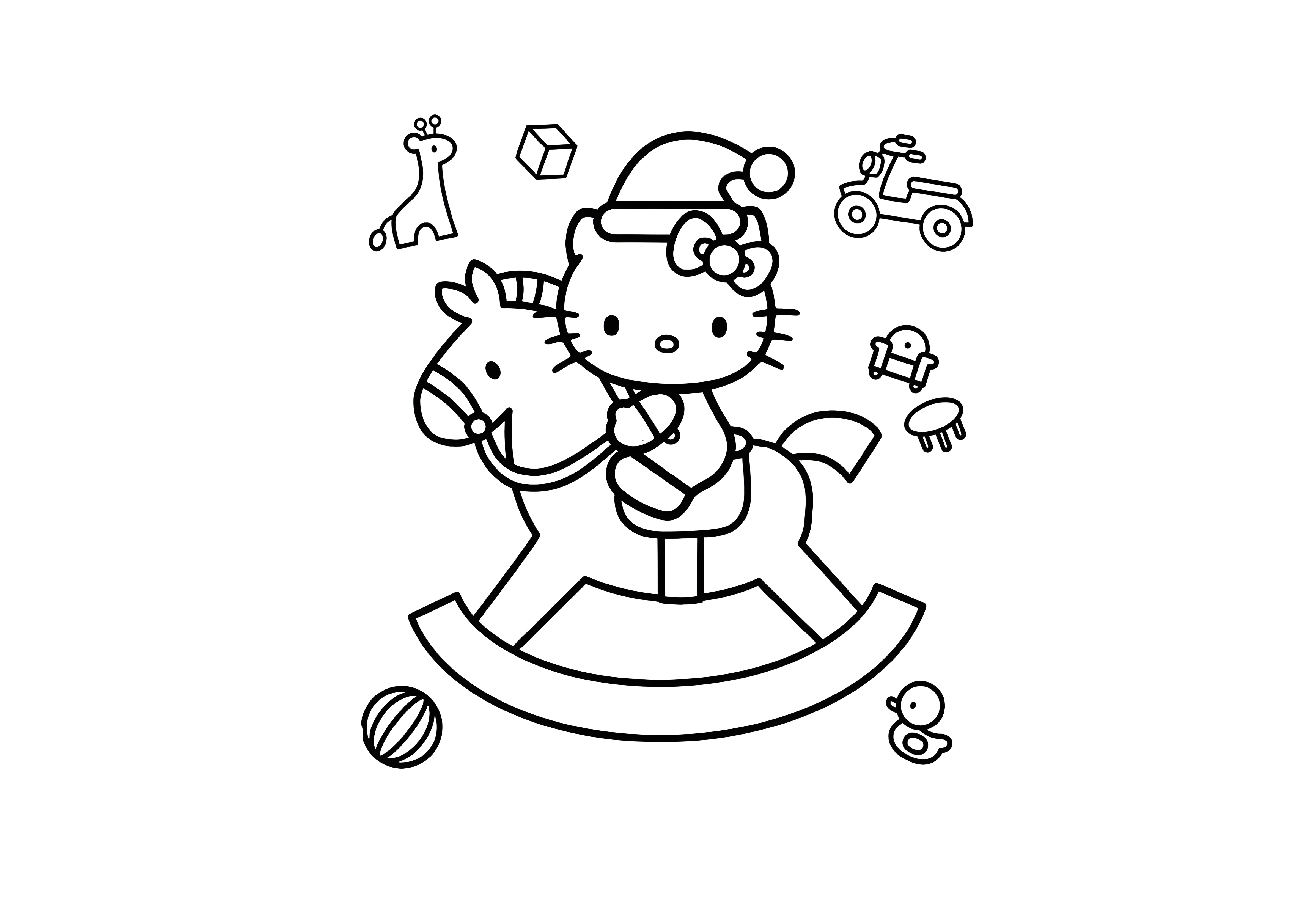 Игрушечный Пони №2102. Раскраски из мультиков. Хелло Китти (Hello Kitty).