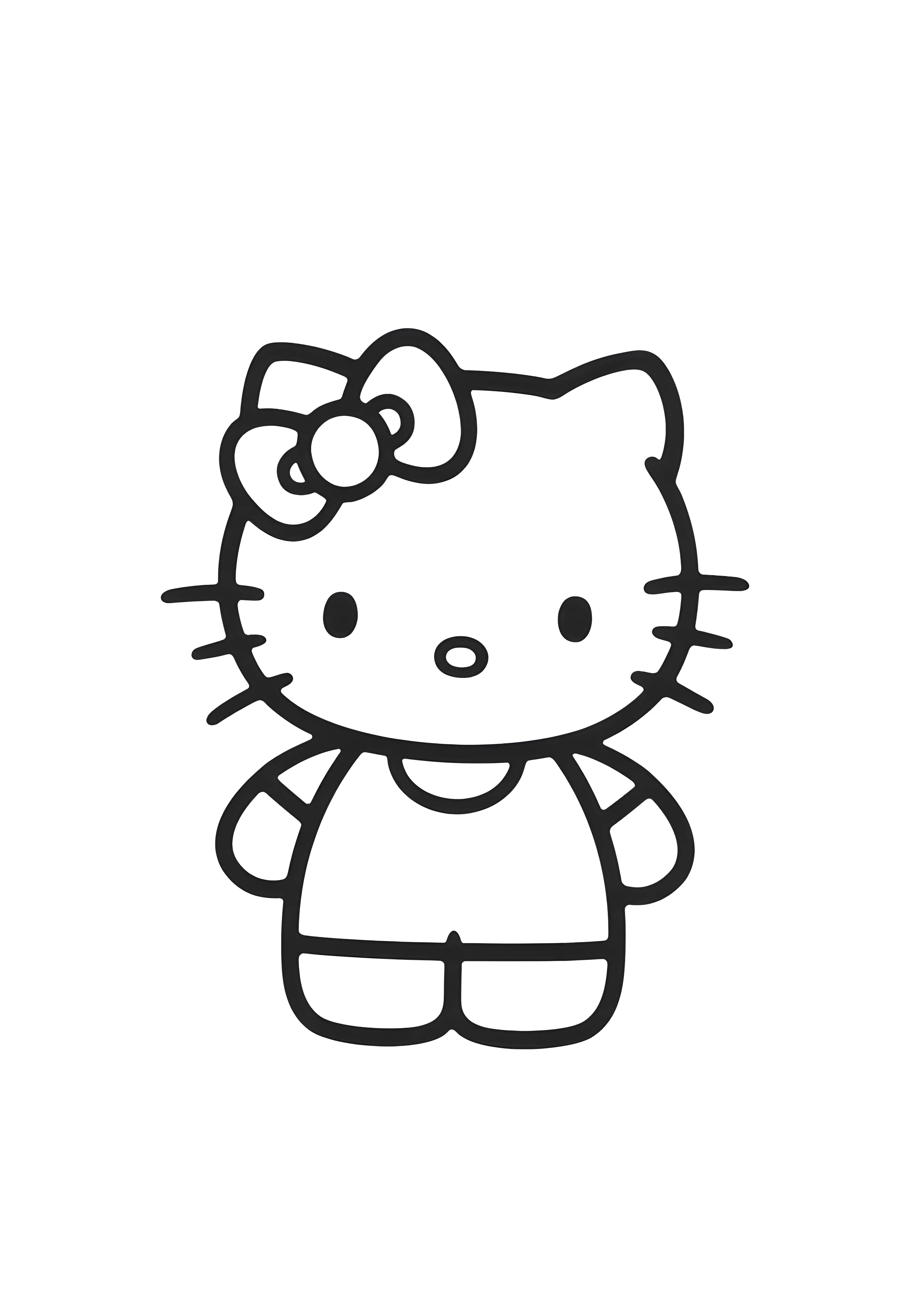 Кошечка Хелло Китти, Хелло Китти (Hello Kitty №2006. Раскраски из мультиков. Хелло Китти (Hello Kitty).