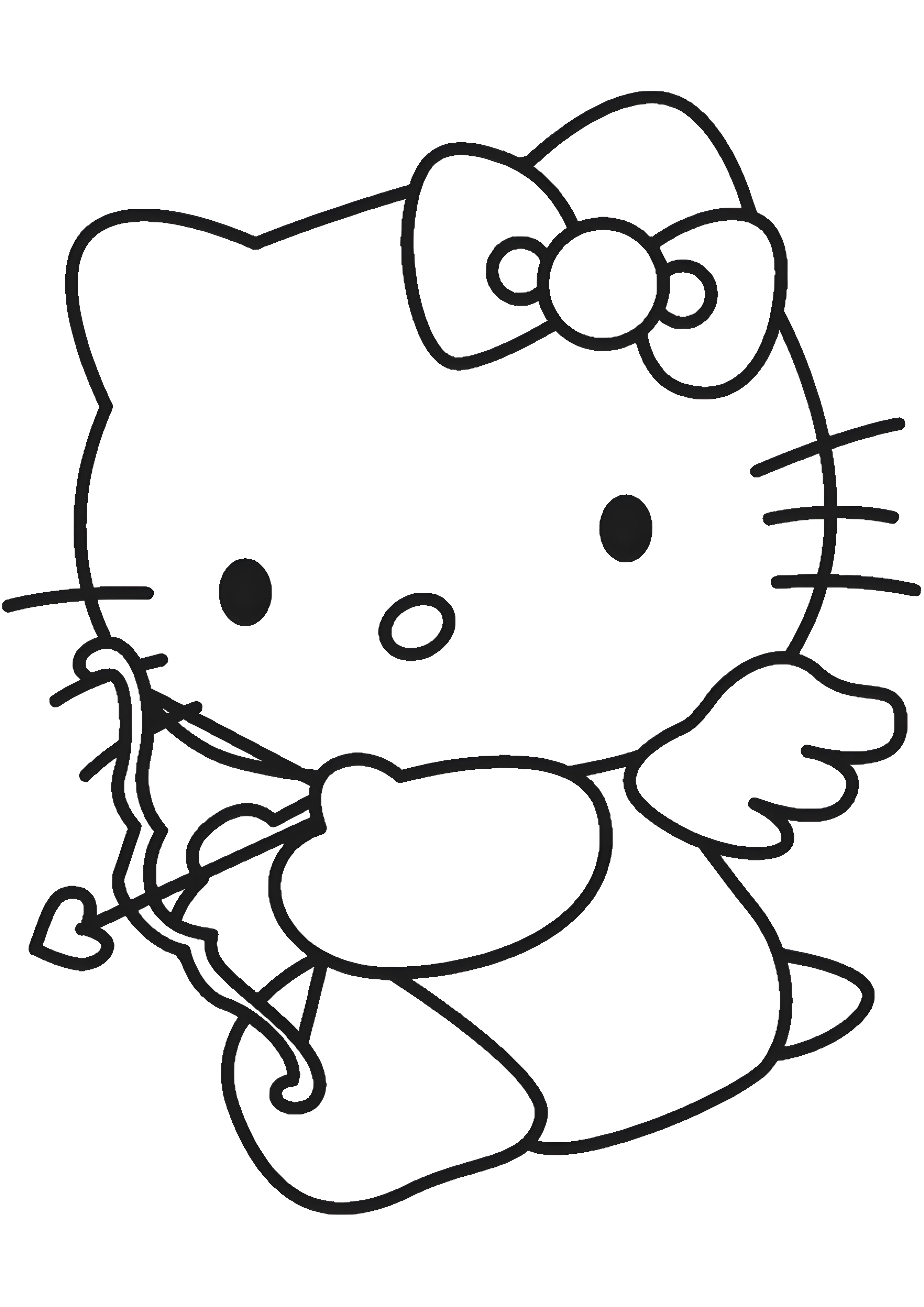 Купидон №2013. Раскраски из мультиков. Хелло Китти (Hello Kitty).