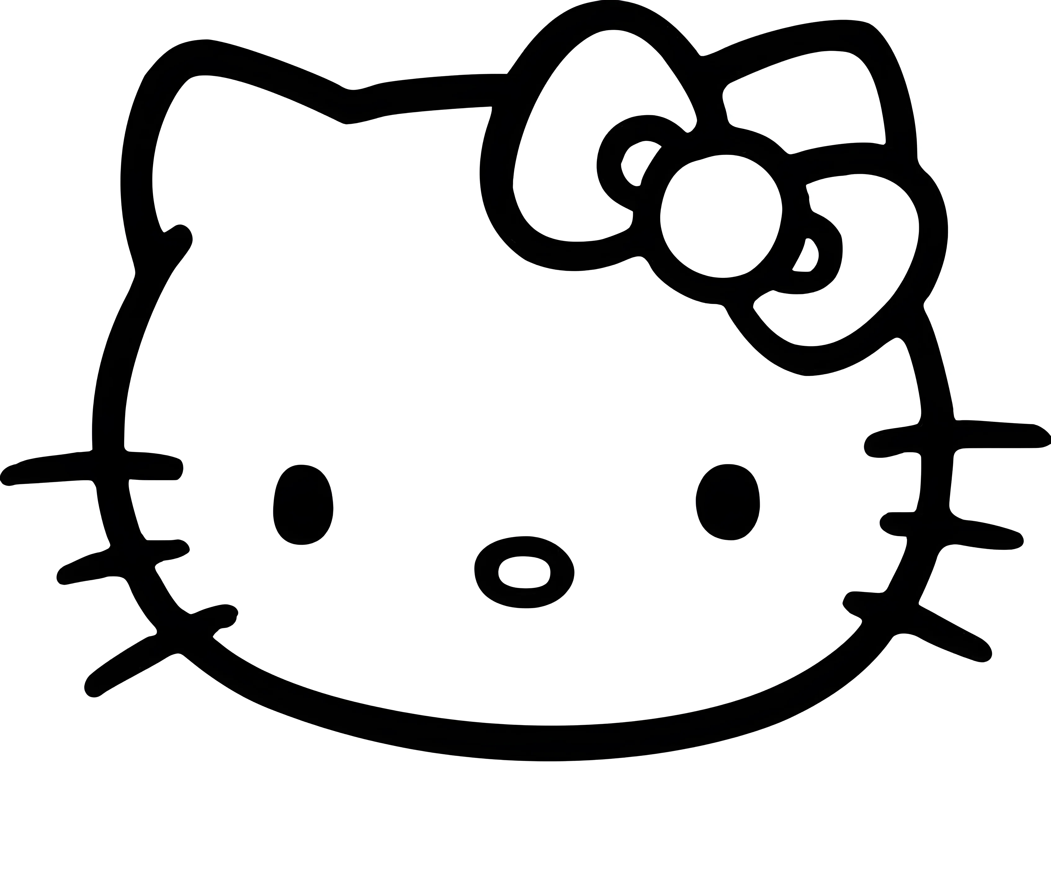 Мордочка Хелло Китти, раскраска кошка Хелло Китти (Hello Kitty №2125. Раскраски из мультиков. Хелло Китти (Hello Kitty).