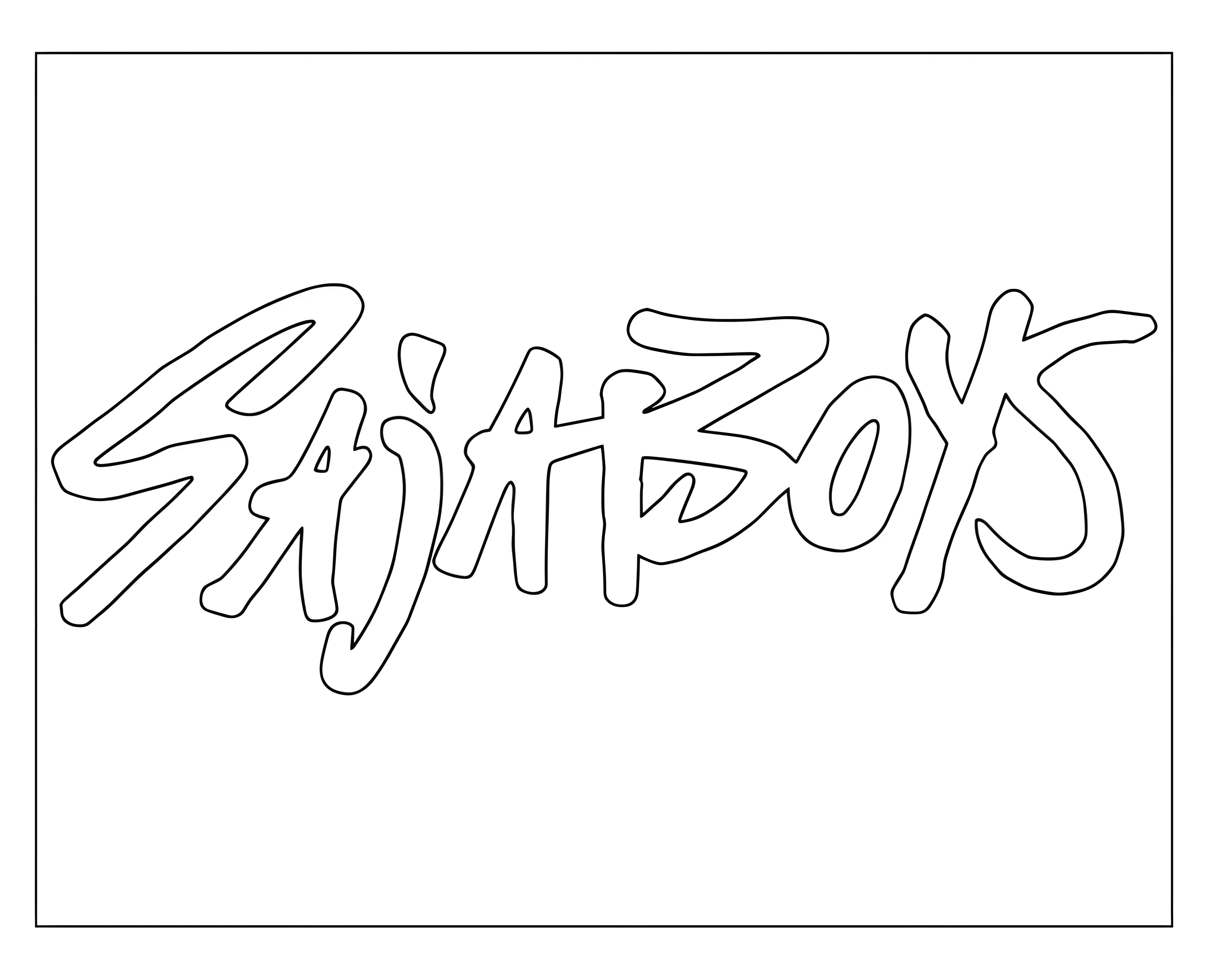 Логотип Saja Boys №1402. Раскраски из мультиков. Кейпоп-охотницы на демонов.