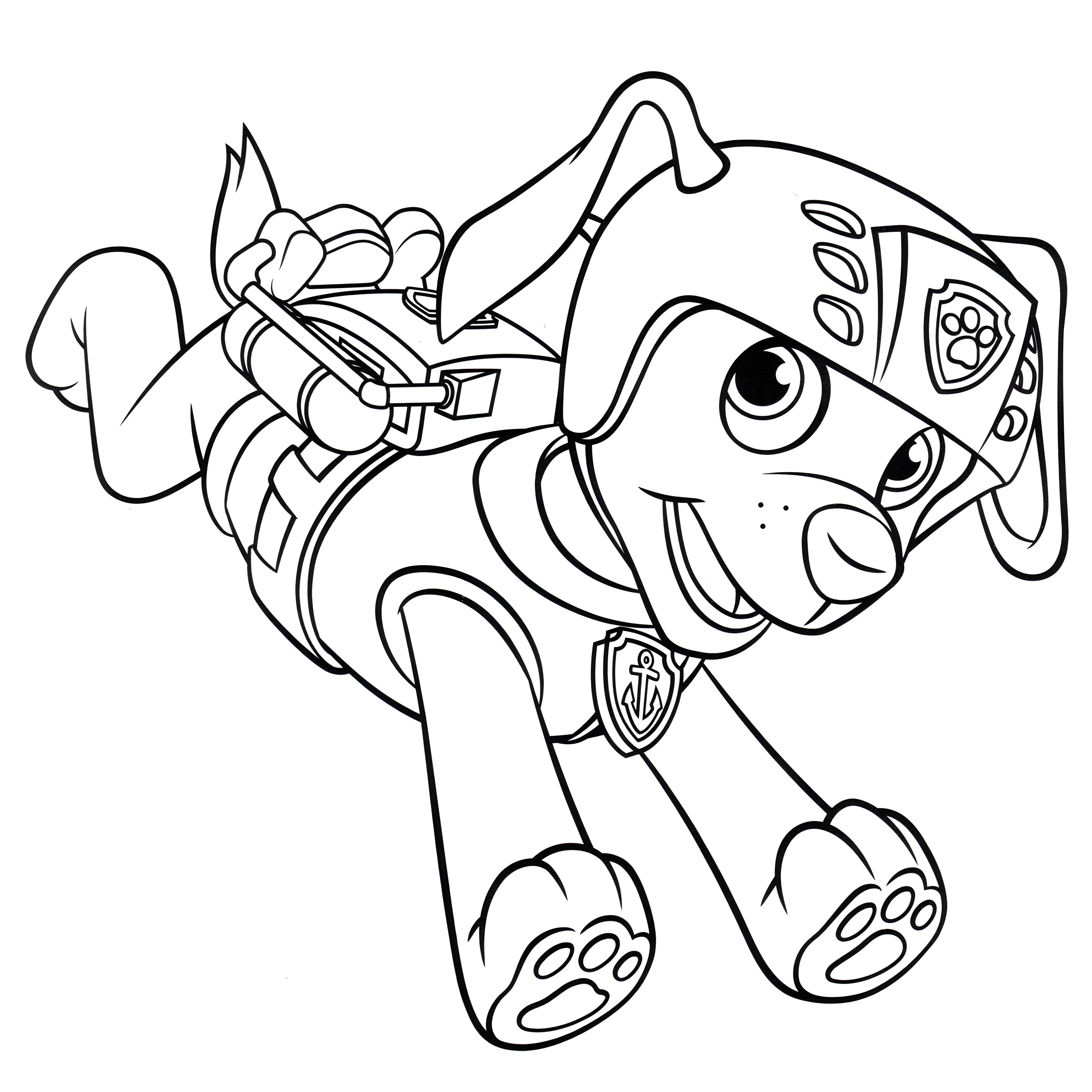Зума спешит на помощь №226. Раскраски из мультиков. Щенячий патруль.