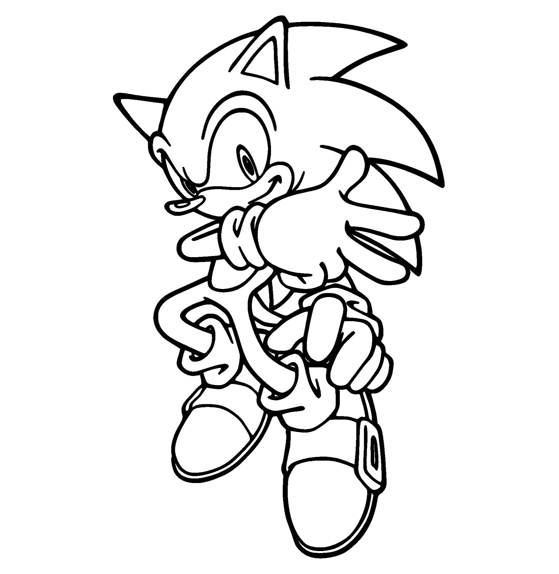 Соник (Sonic №1875. Раскраски из мультиков. Соник.