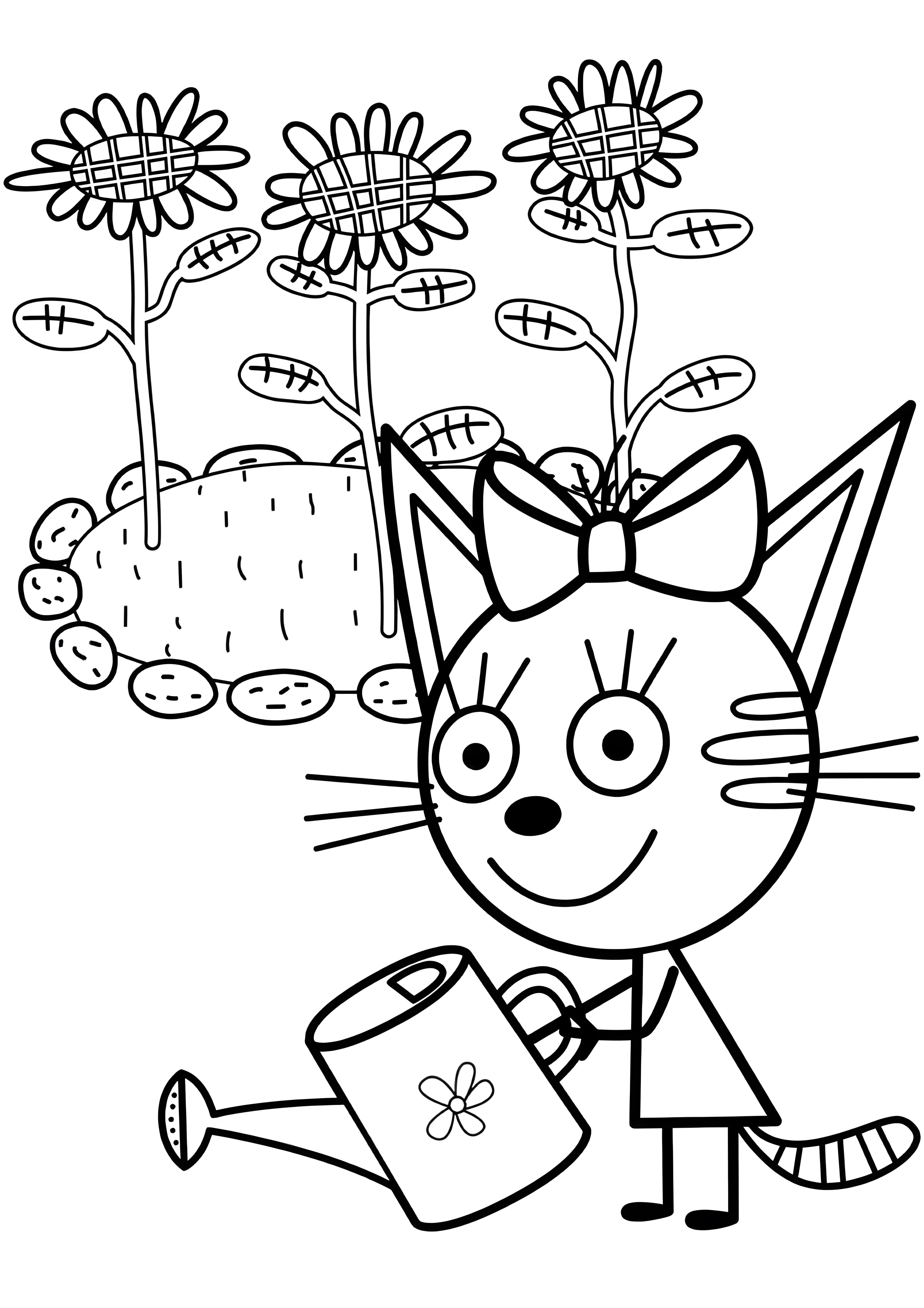 Карамелька Три Кота №359. Раскраски из мультиков. Три кота.