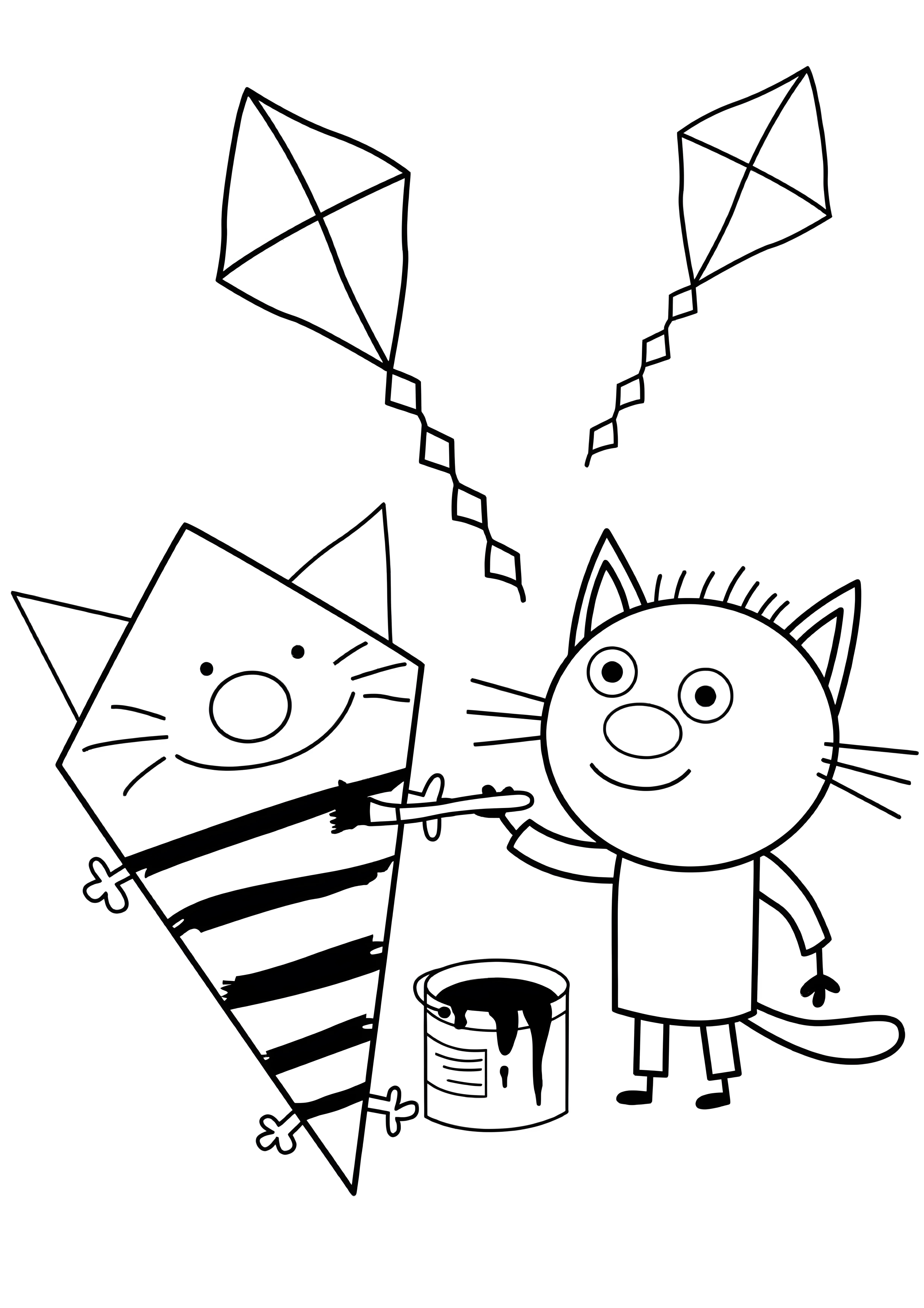Сажик из Три Кота №368. Раскраски из мультиков. Три кота.