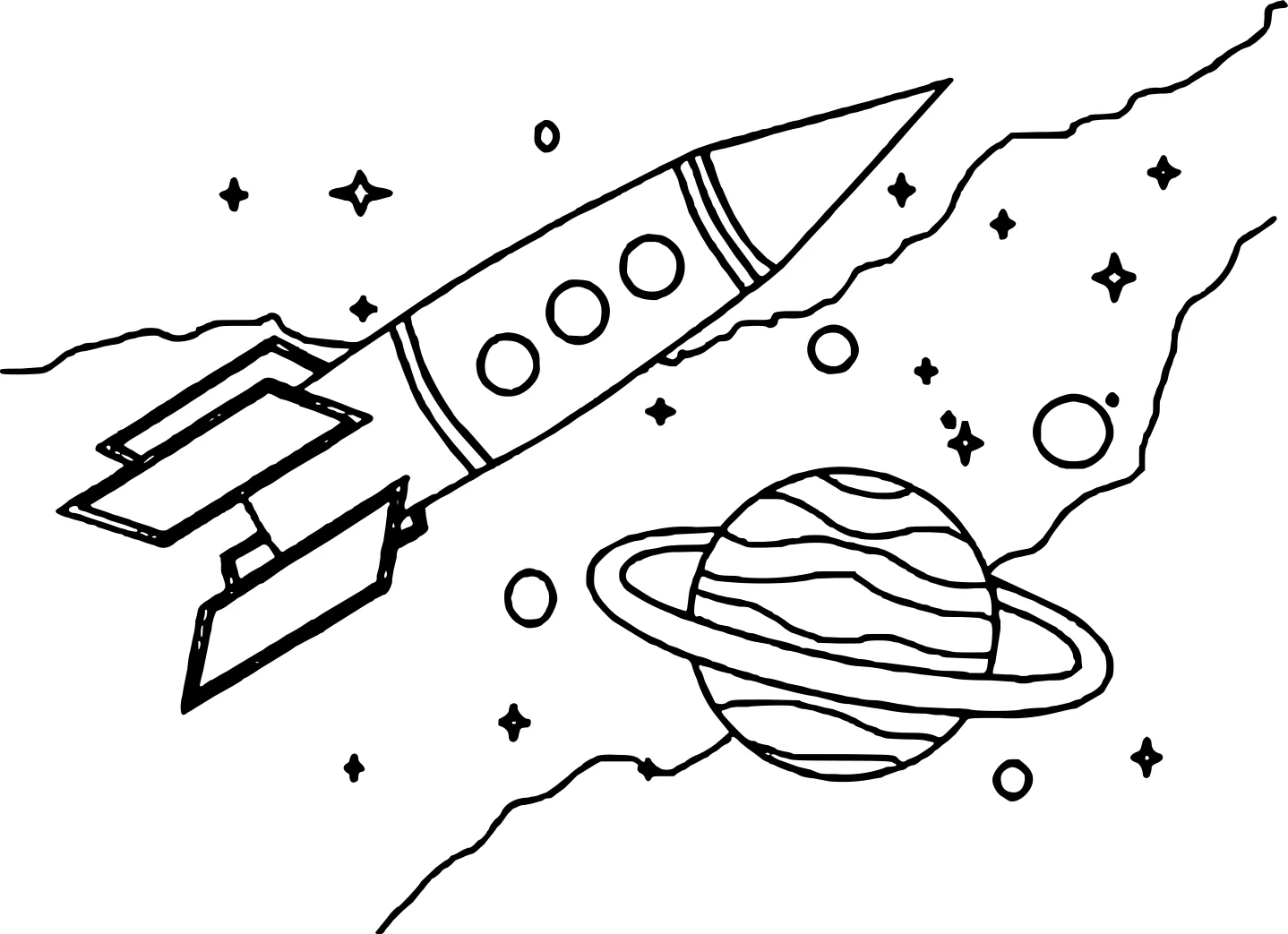 Космонавт и космос №9027. Популярные раскраски. Космос, галактики, звёзды, планеты.