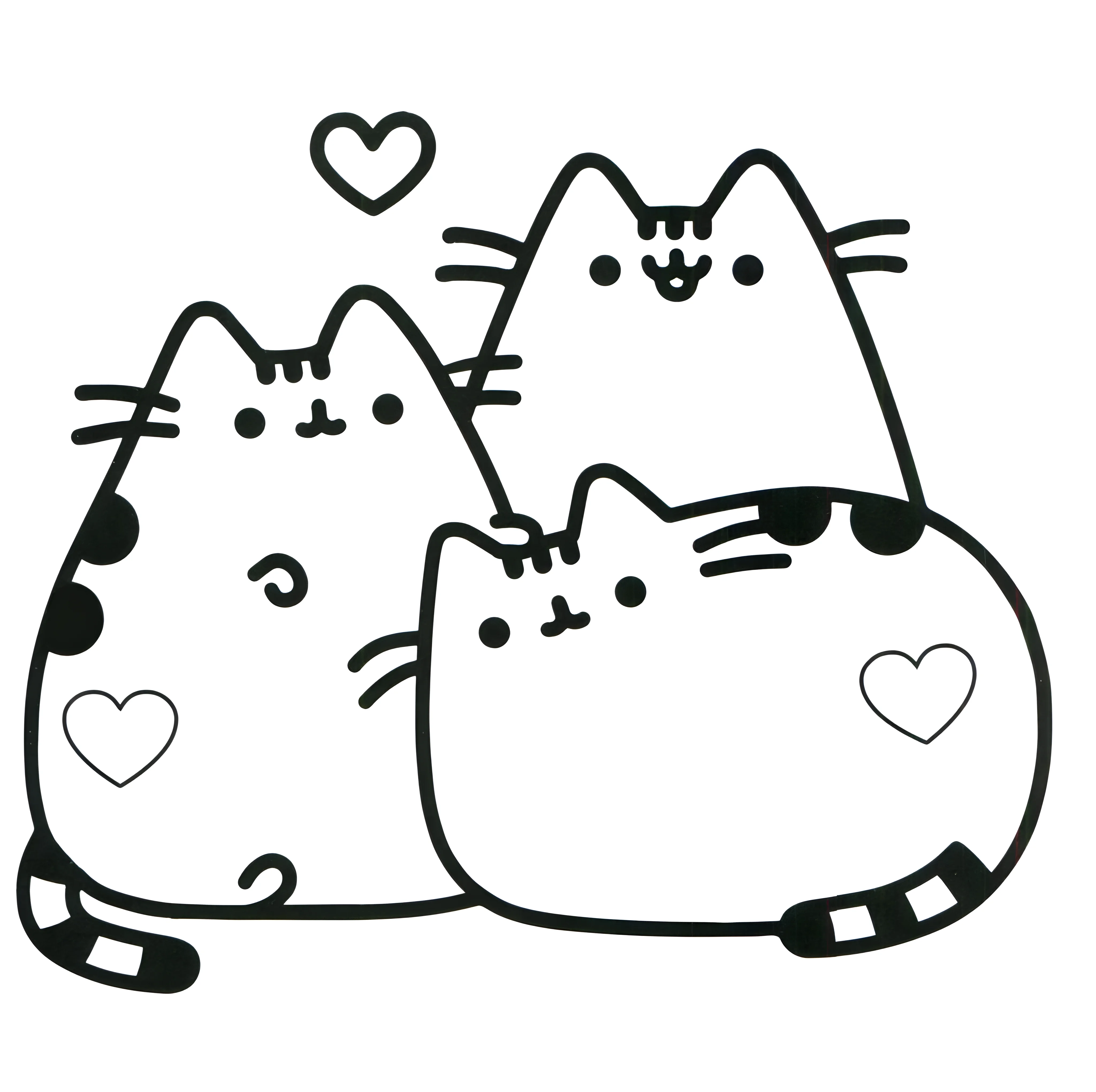 Коты-пушины №3676. Раскраски для девочек по категориям. Котики.