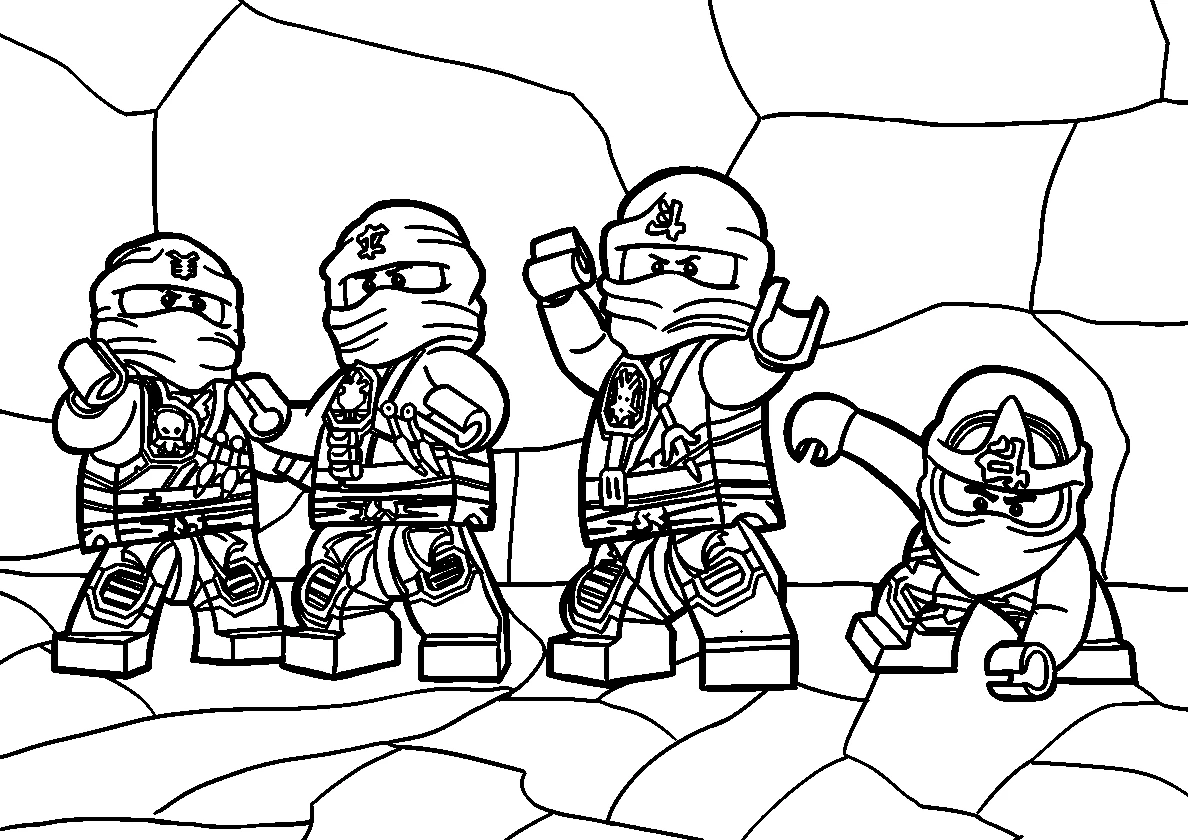 Грозные ниндзя №9734. Популярные раскраски. LEGO Ниндзяго.