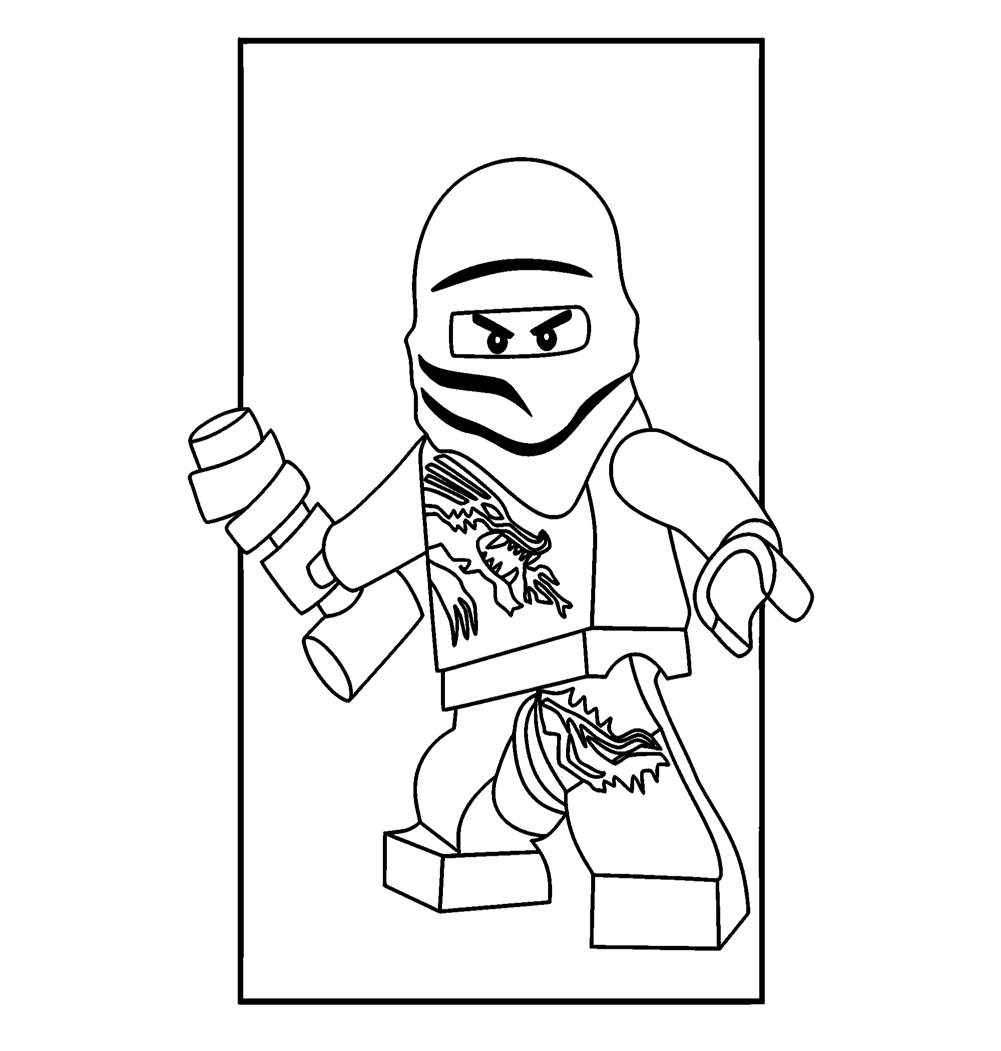 Ниндзяго Зейн №9683. Популярные раскраски. LEGO Ниндзяго.