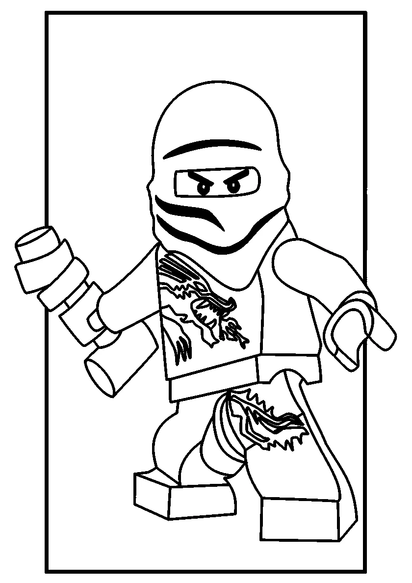 Выжидательная стойка Зейна №9728. Популярные раскраски. LEGO Ниндзяго.