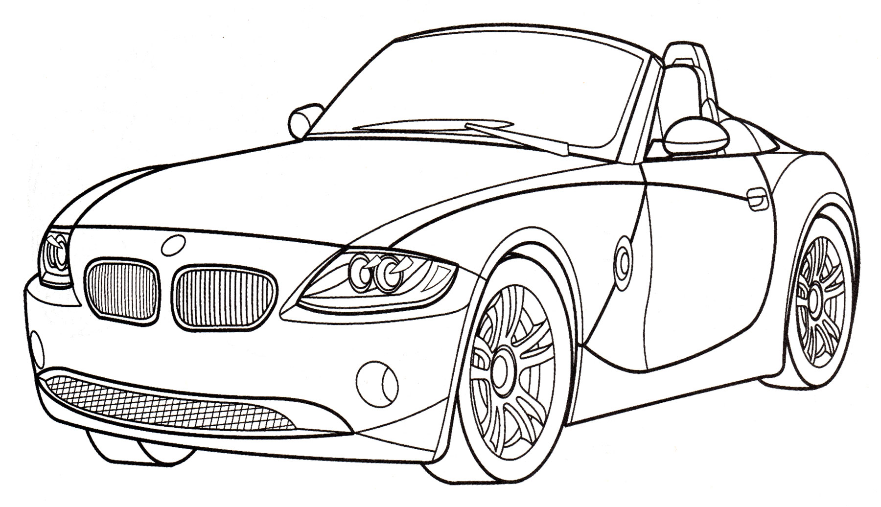 BMW Z4 №1972. Раскраски для мальчиков по категориям. Машины.
