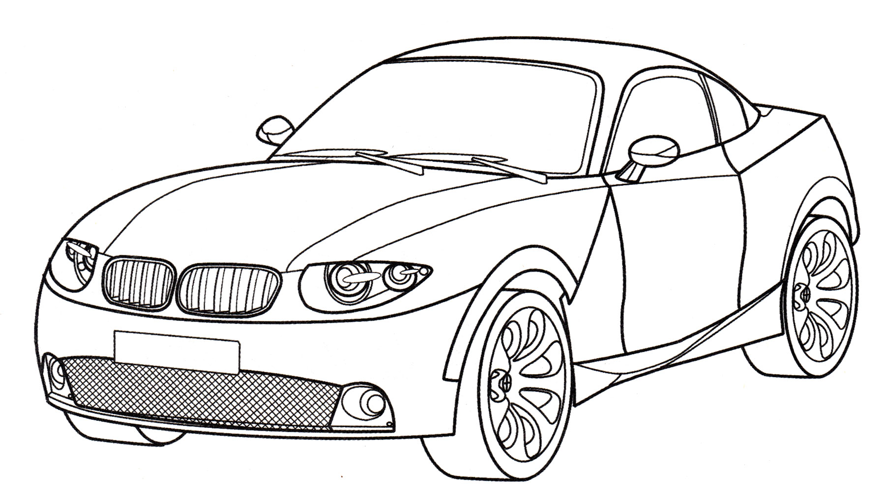 BMW X Coupe №1974. Раскраски для мальчиков по категориям. Машины.