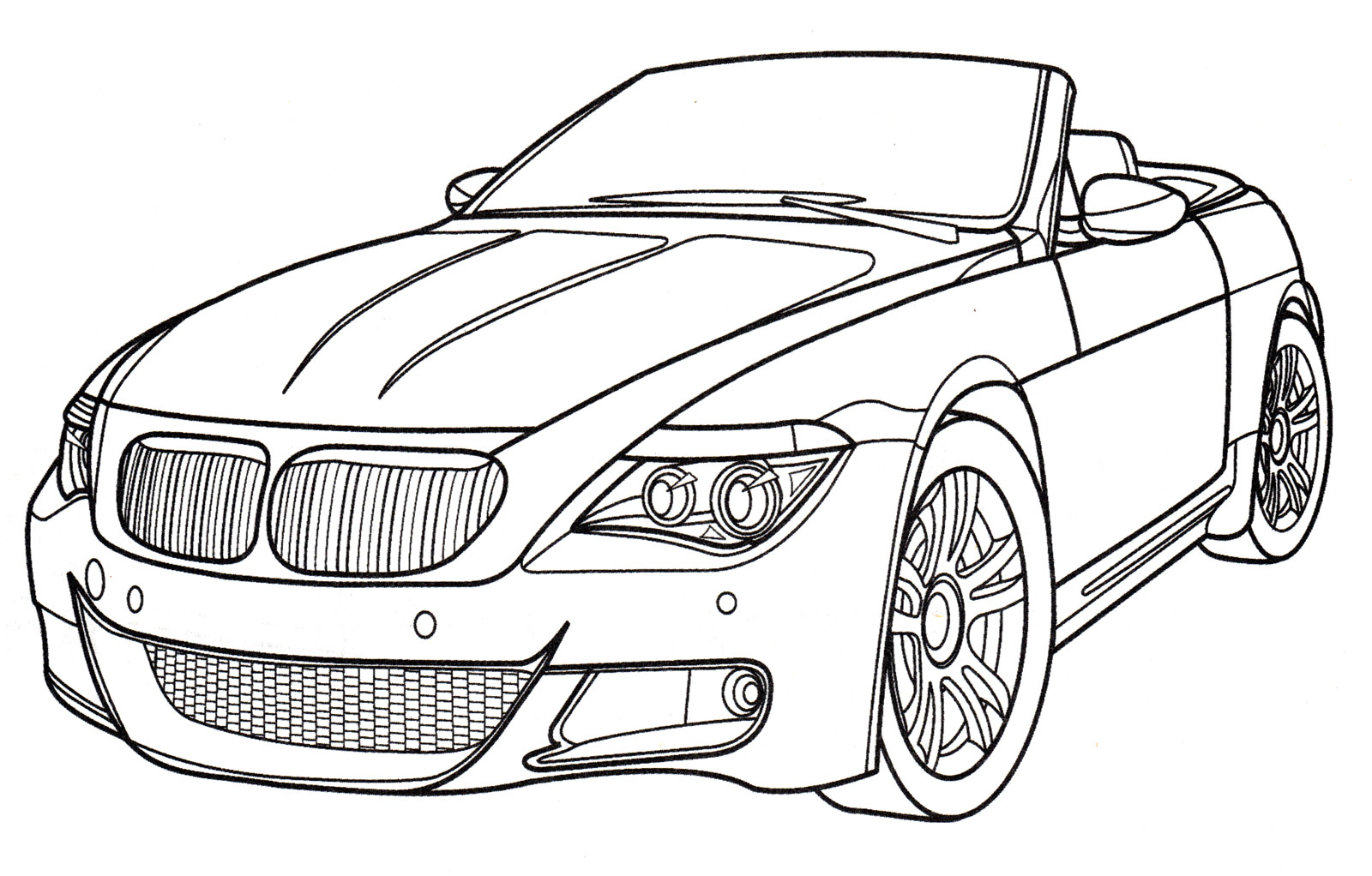 BMW M6 Coupe №1978. Раскраски для мальчиков по категориям. Машины.