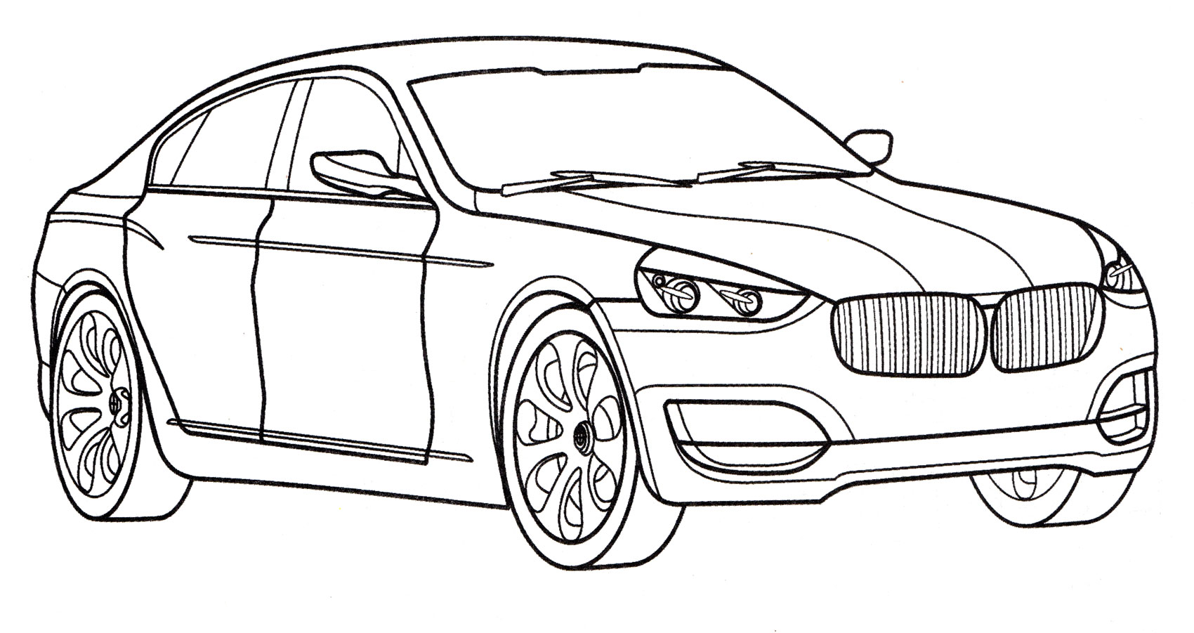 BMW CS №1981. Раскраски для мальчиков по категориям. Машины.