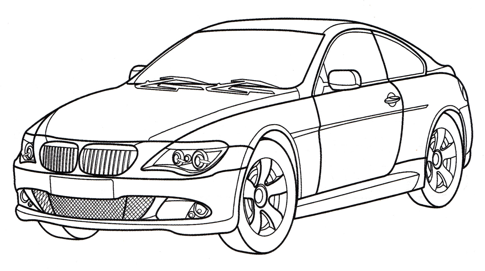 BMW 650i Coupe №1983. Раскраски для мальчиков по категориям. Машины.