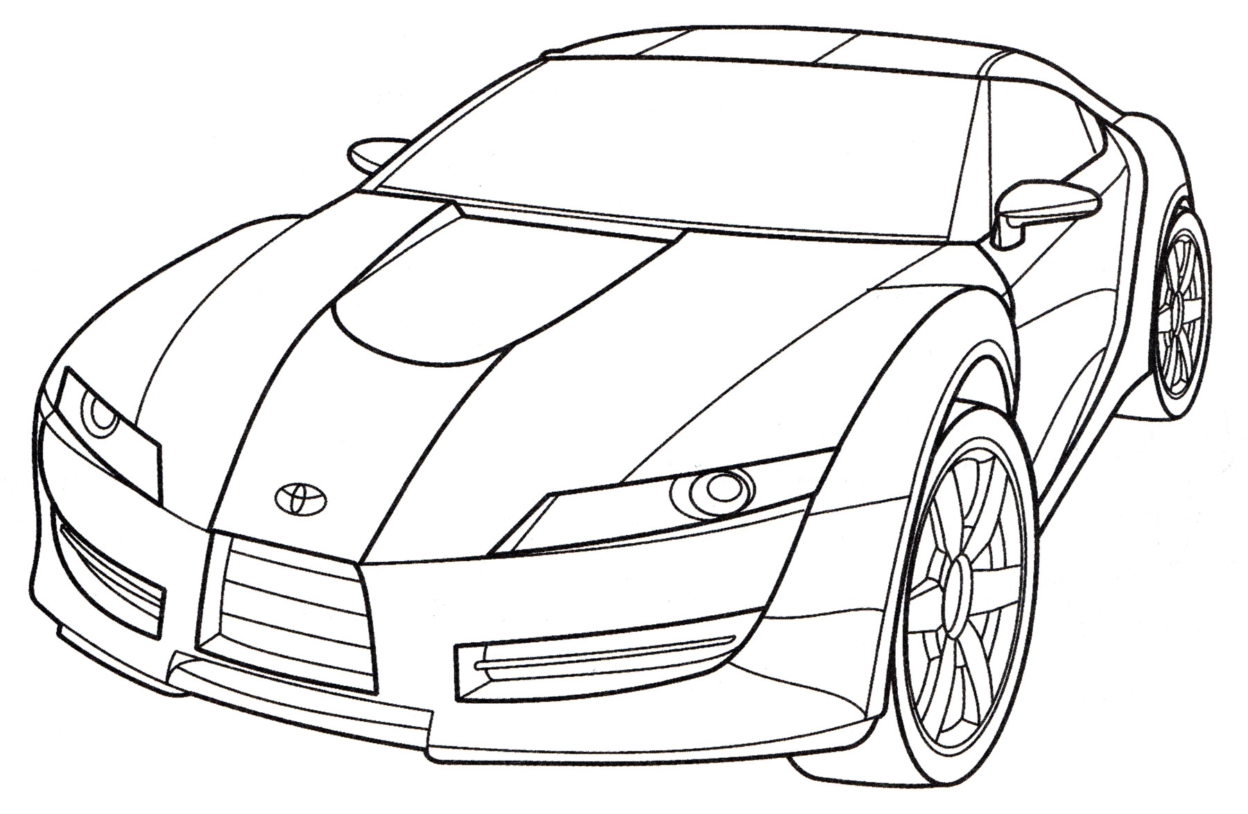 Toyota Supra №2054. Раскраски для мальчиков по категориям. Машины.