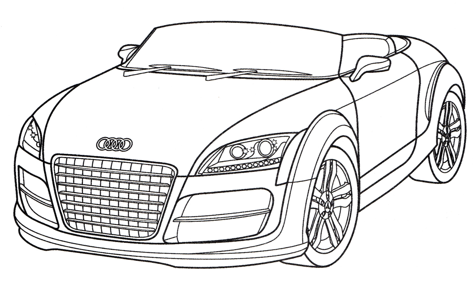 Audi TT №2075. Раскраски для мальчиков по категориям. Машины.