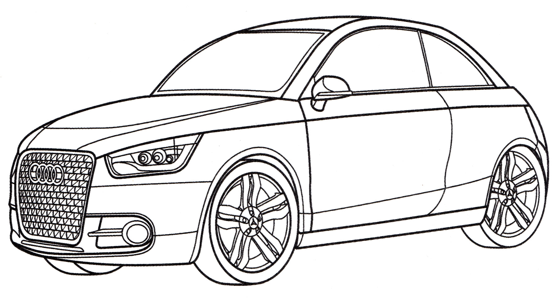 Audi Metroproject Quattro №2085. Раскраски для мальчиков по категориям. Машины.