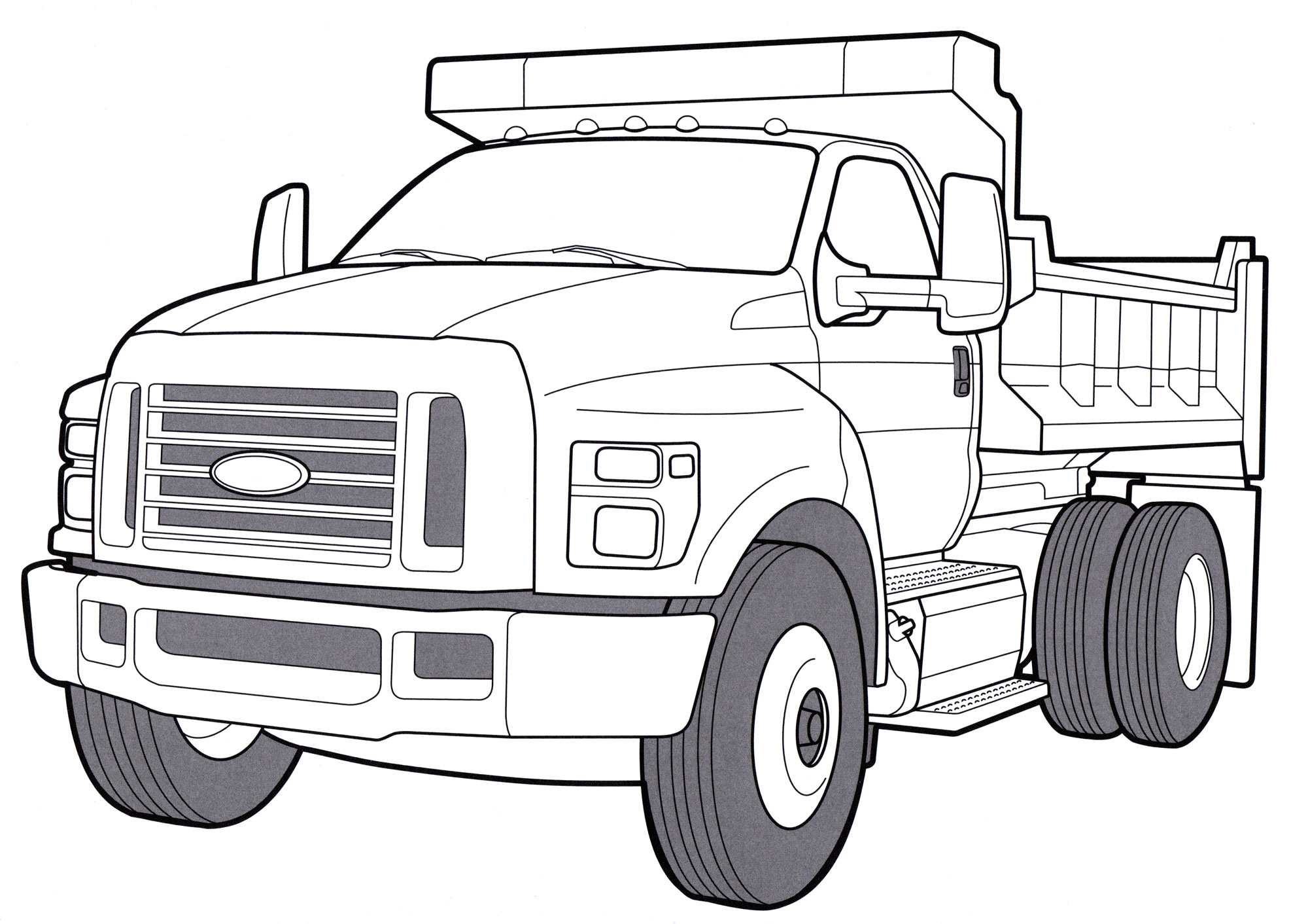 Ford F-750 Tonka №2140. Раскраски для мальчиков по категориям. Машины.
