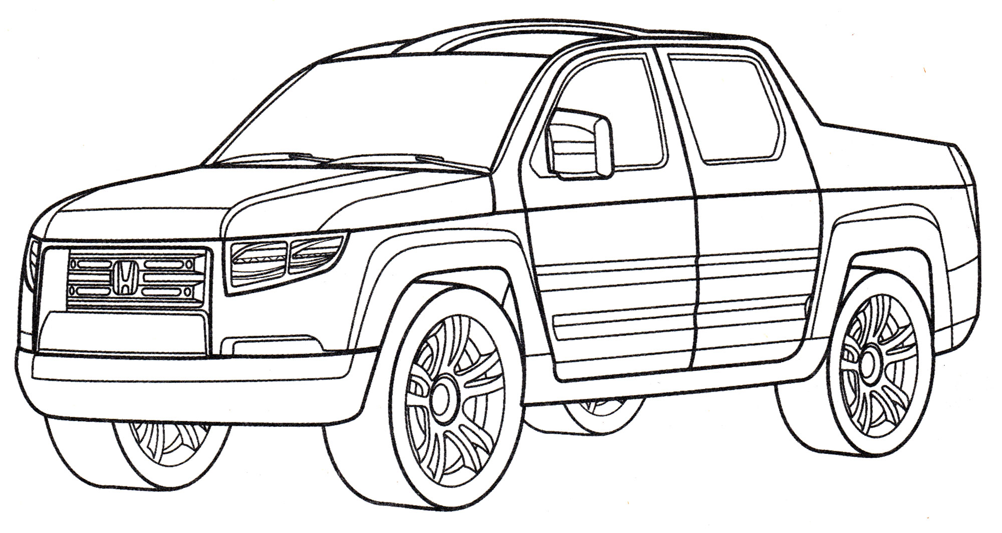 Honda RTS №2128. Раскраски для мальчиков по категориям. Машины.
