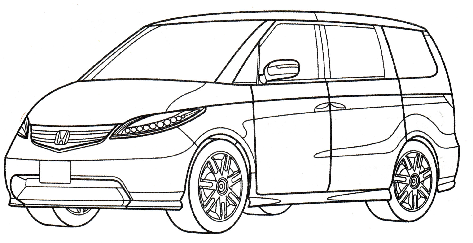 Honda ASM №2135. Раскраски для мальчиков по категориям. Машины.