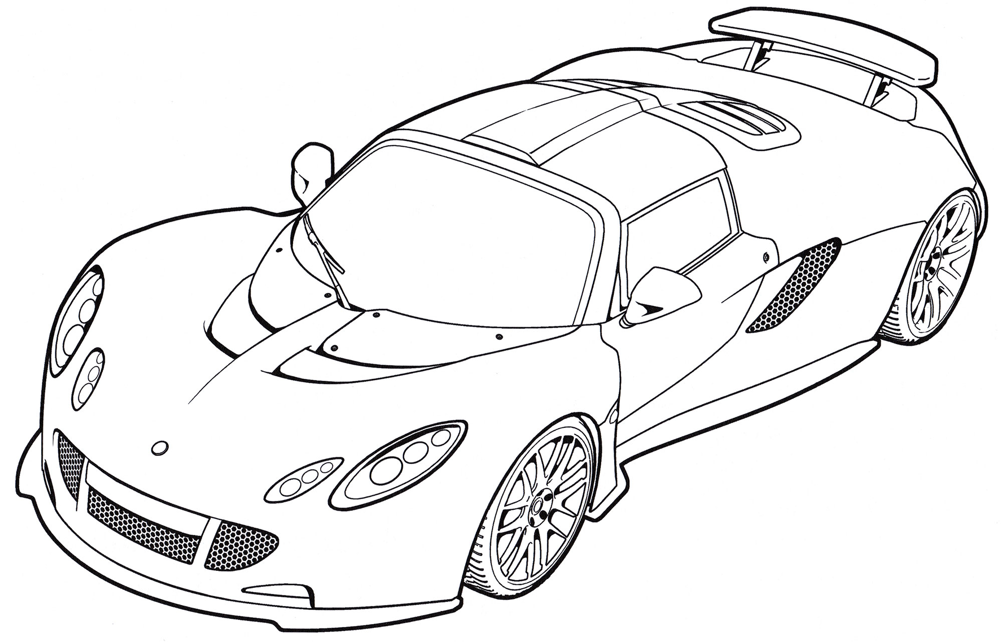 Hennessey Venom GT Spyder №1882. Раскраски для мальчиков по категориям. Машины.