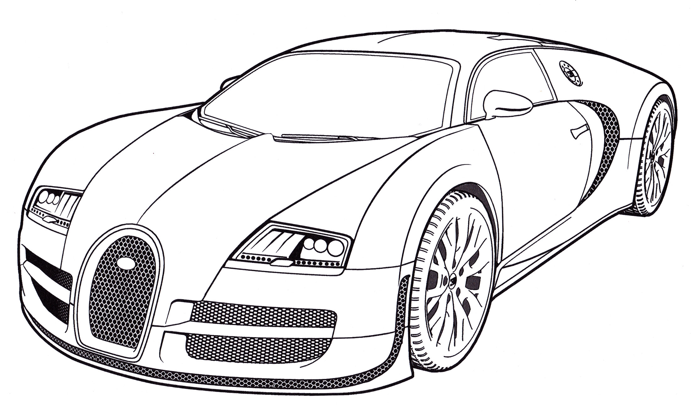 Bugatti Veyron 16.4 Super Sport №1889. Раскраски для мальчиков по категориям. Машины.