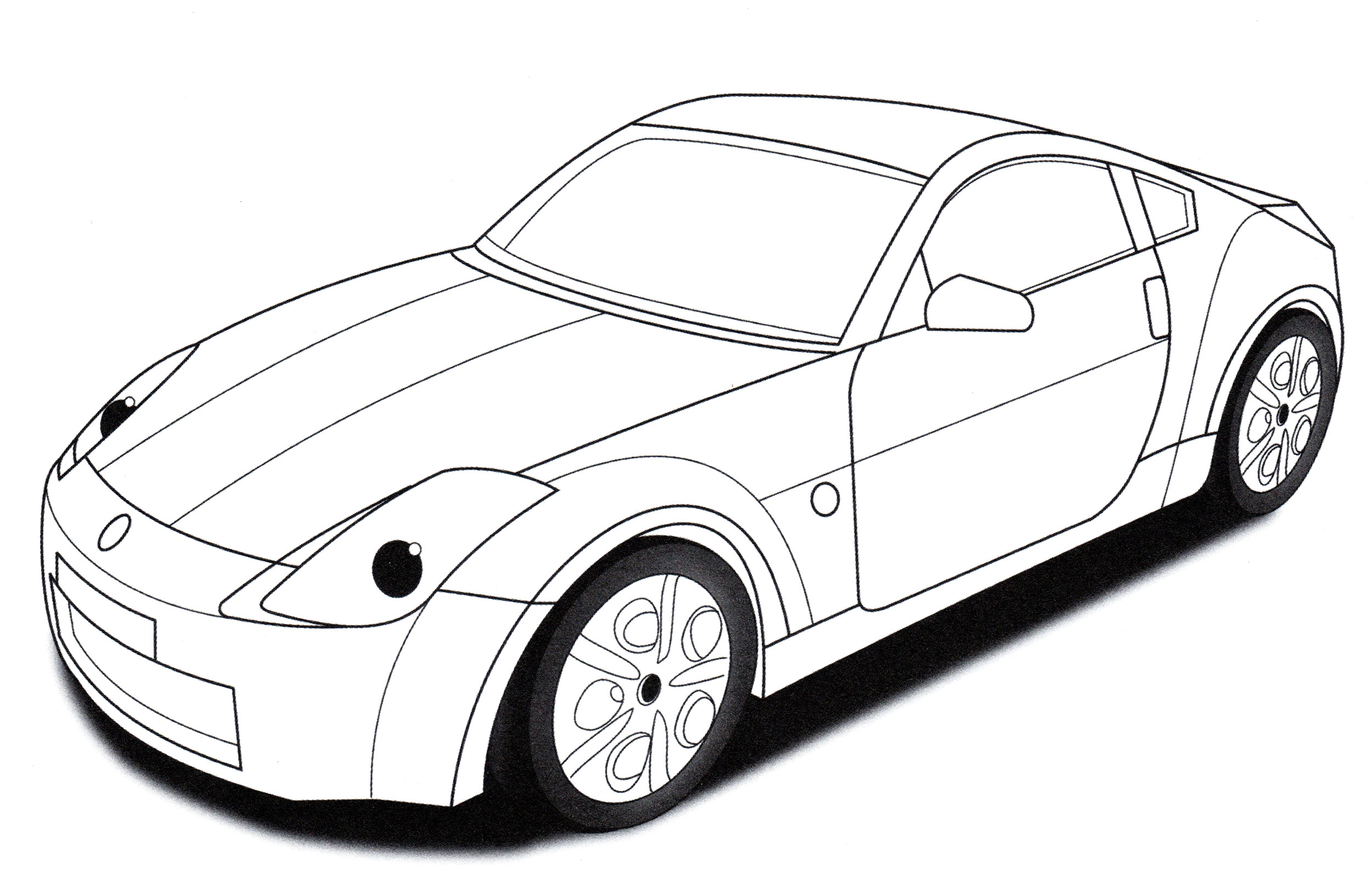 Nissan 350Z №1894. Раскраски для мальчиков по категориям. Машины.