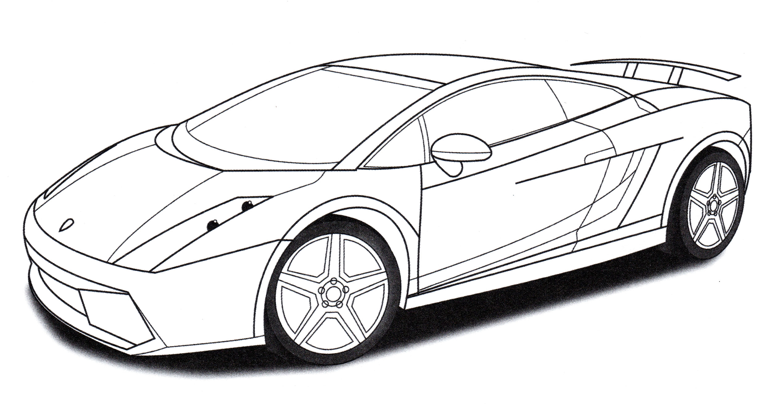 Lamborghini Gallardo Superleggera №2063. Раскраски для мальчиков по категориям. Машины.