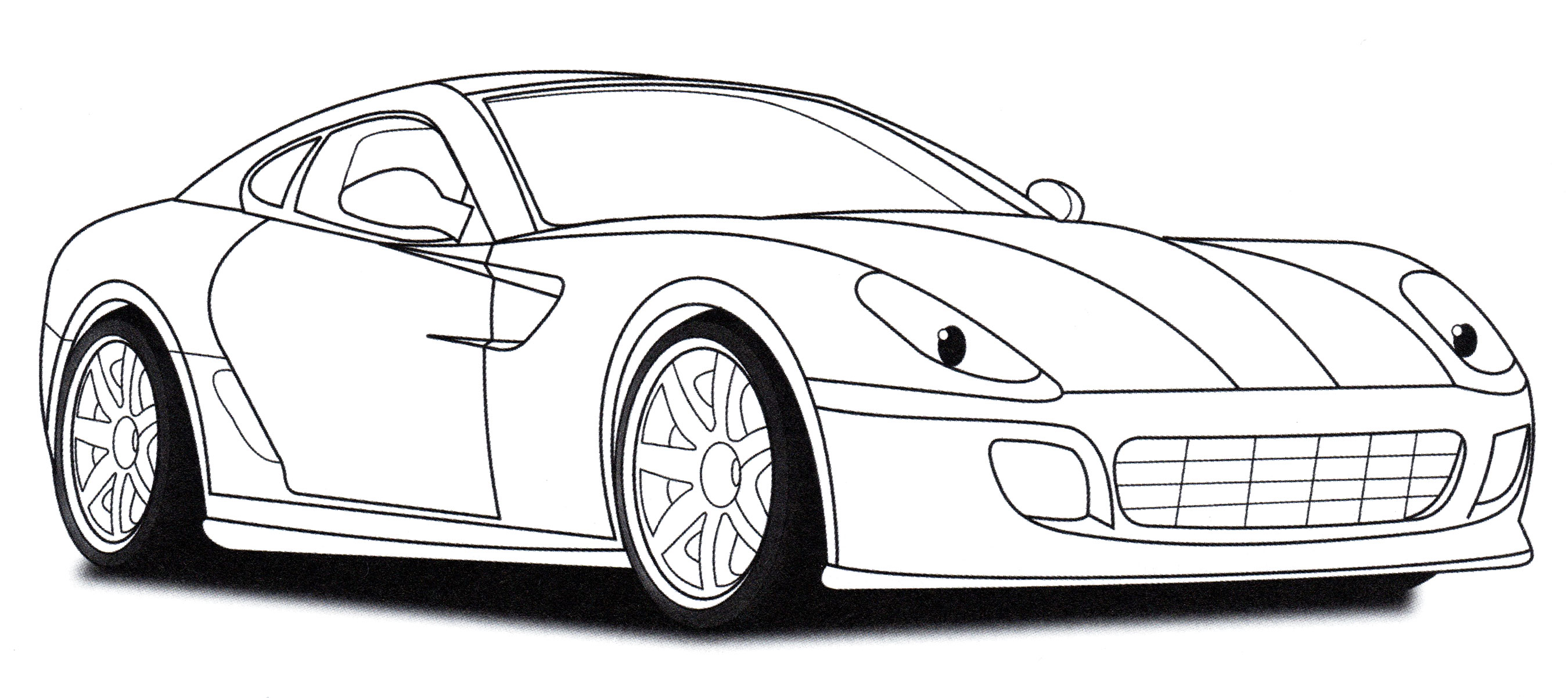 Ferrari 599 GTB №1898. Раскраски для мальчиков по категориям. Машины.