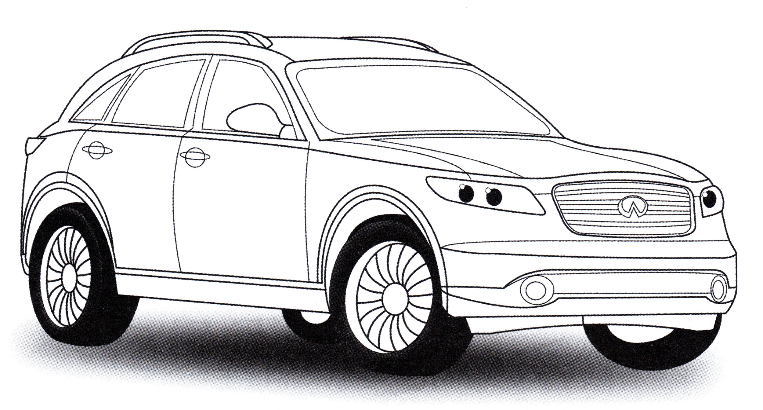 Infiniti FX №1939. Раскраски для мальчиков по категориям. Машины.