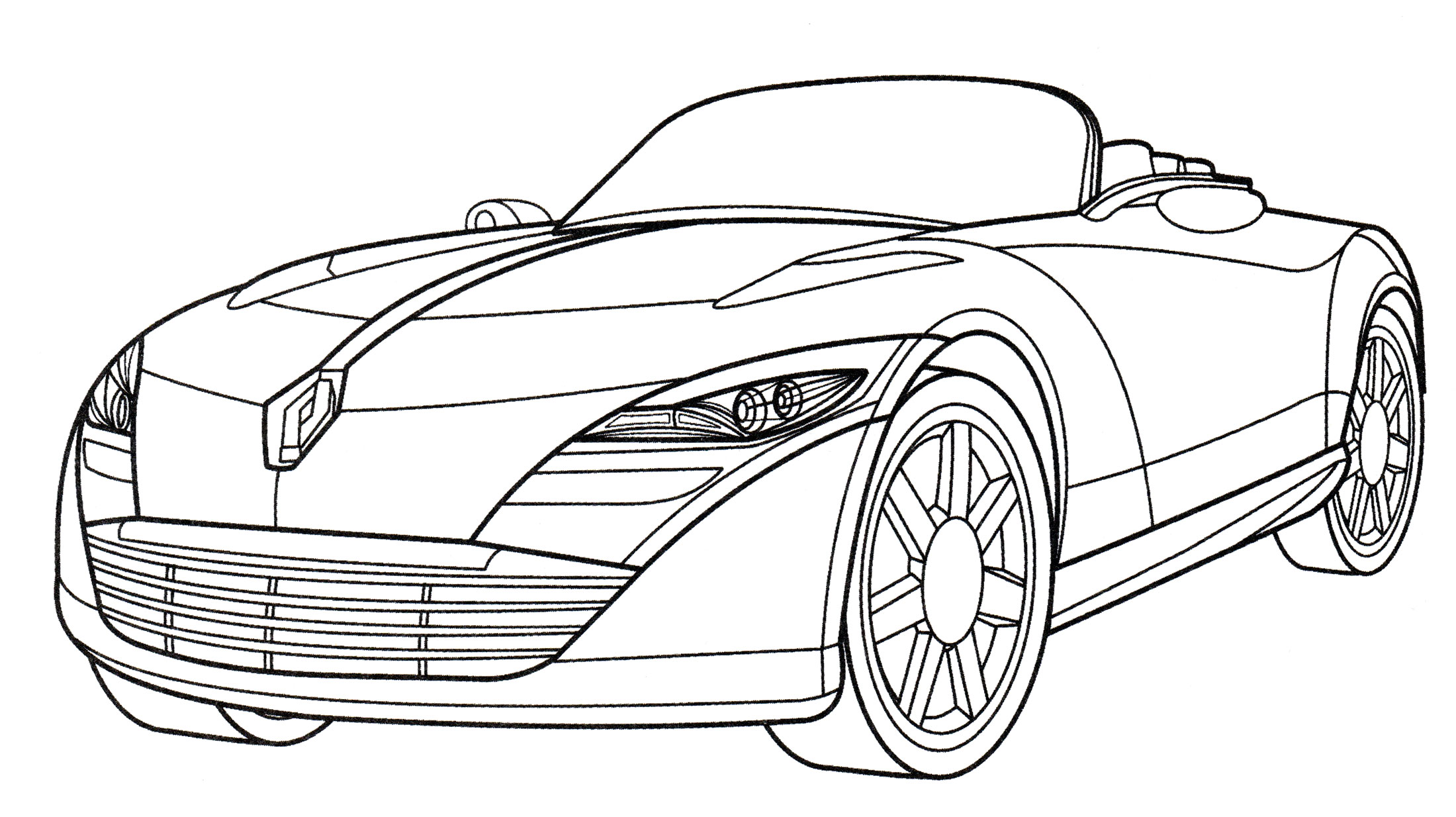 Renault Nepta №2198. Раскраски для мальчиков по категориям. Машины.