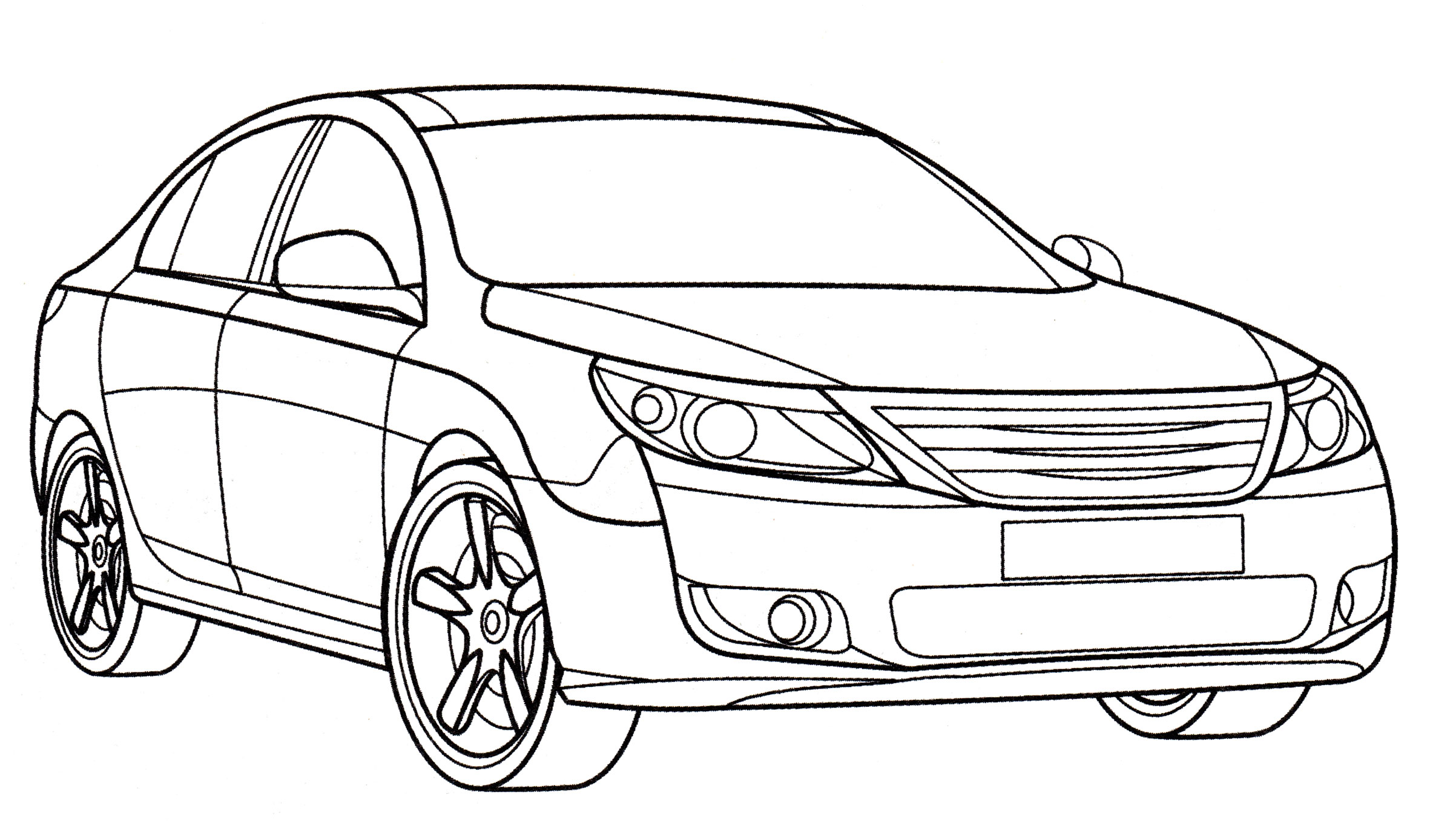 Renault Latitude №2200. Раскраски для мальчиков по категориям. Машины.