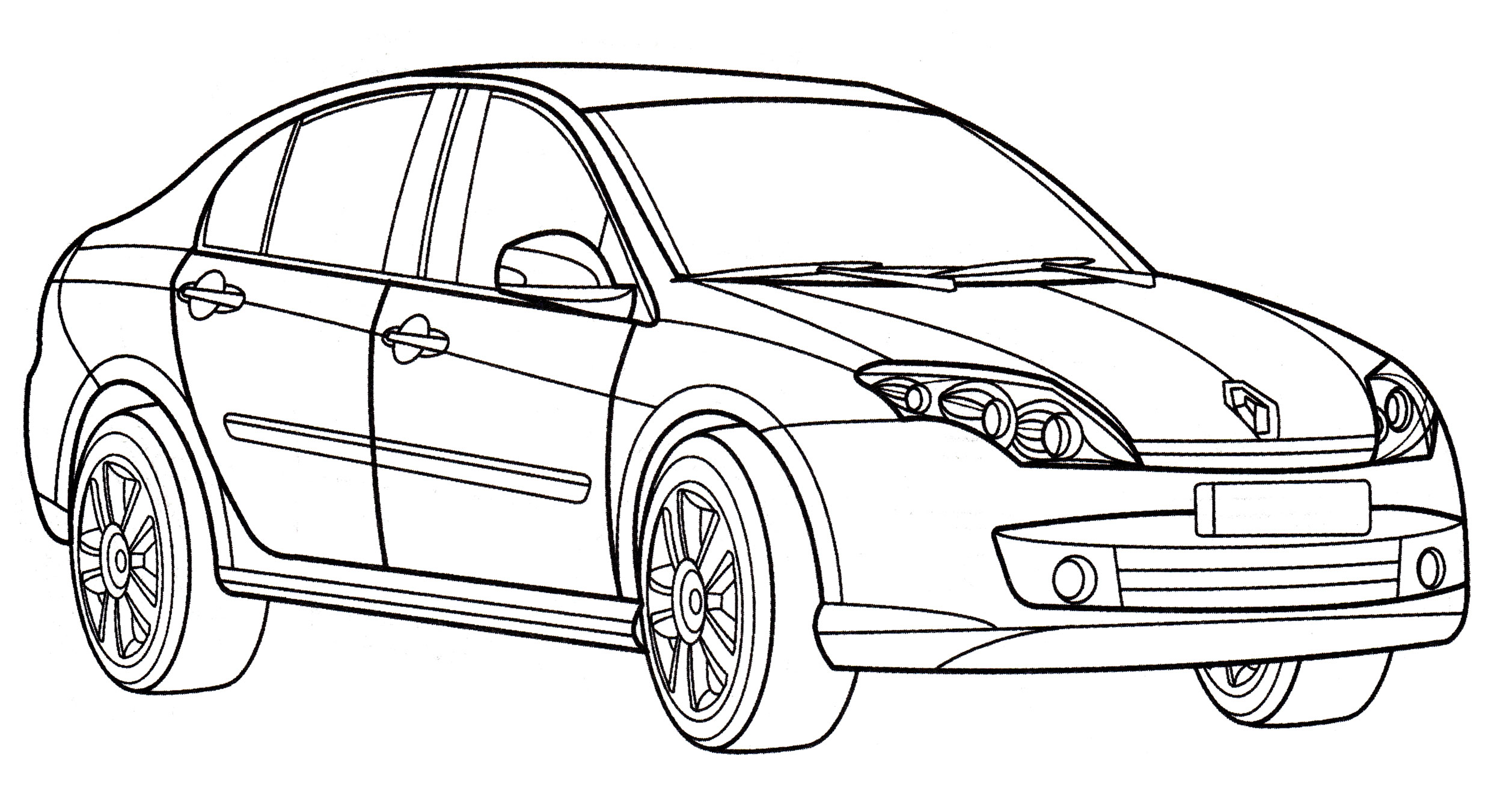 Renault Laguna №2202. Раскраски для мальчиков по категориям. Машины.