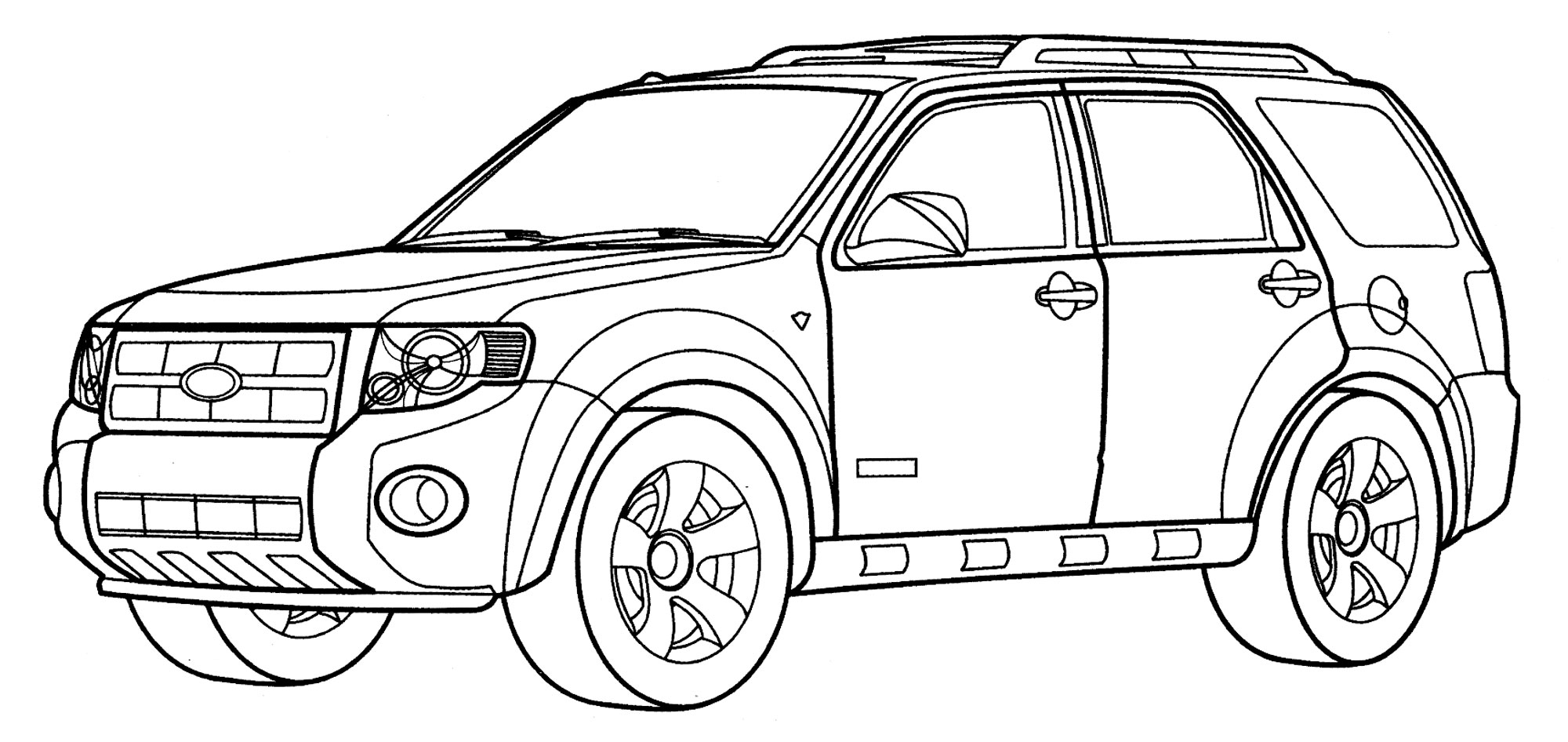 Ford Maverick №2146. Раскраски для мальчиков по категориям. Машины.