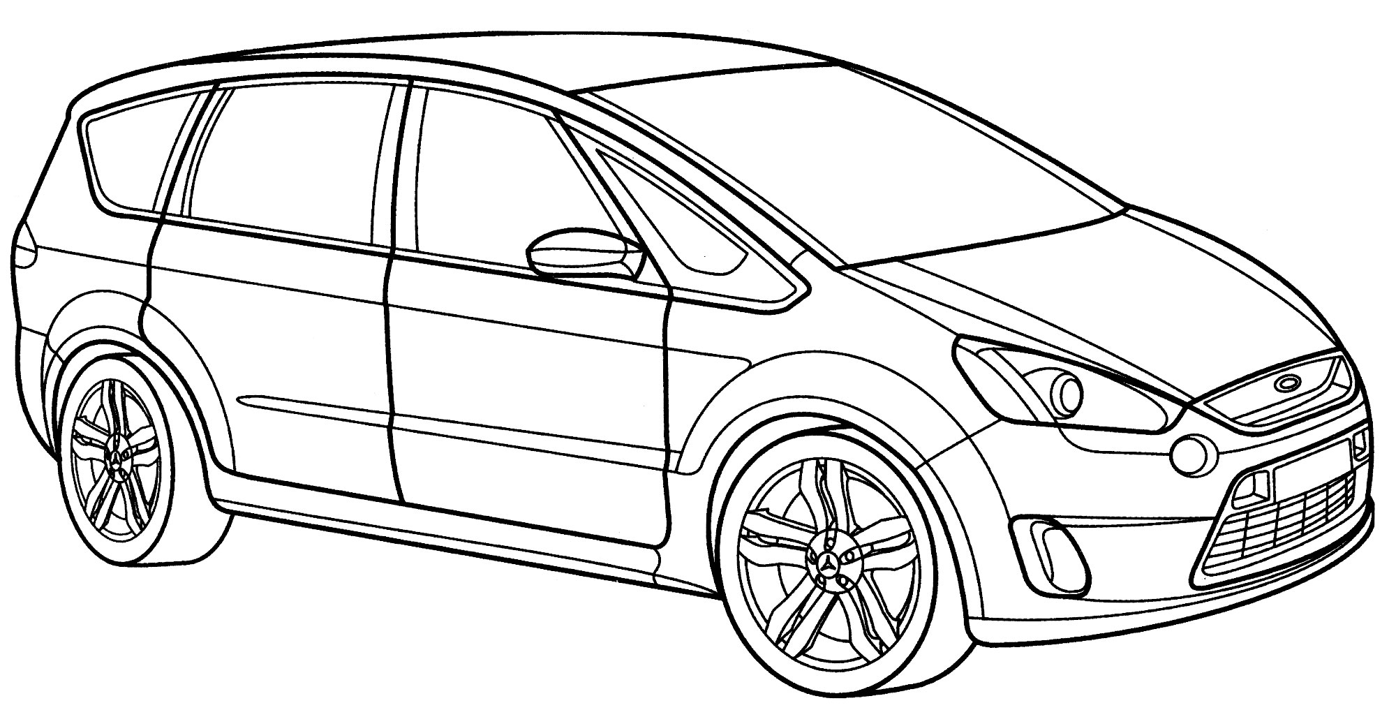 Ford SAV №2148. Раскраски для мальчиков по категориям. Машины.